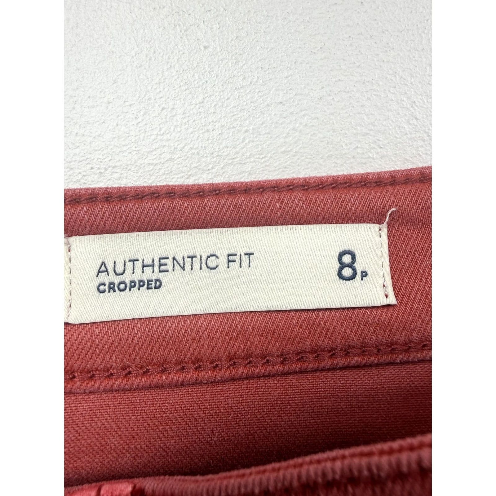 J. Jill J. Jill Womens 8P Red Cropped Jeans Cotton Blend Denim Pants Size 30" / US 8 / IT 44 - 3 Thumbnail