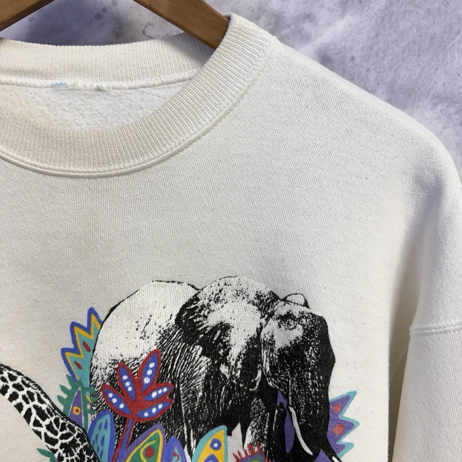 Vintage Vintage San Diego Zoo Sweatshirt Mens M 23x25.5 White Nature Size US M / EU 48-50 / 2 - 4 Thumbnail