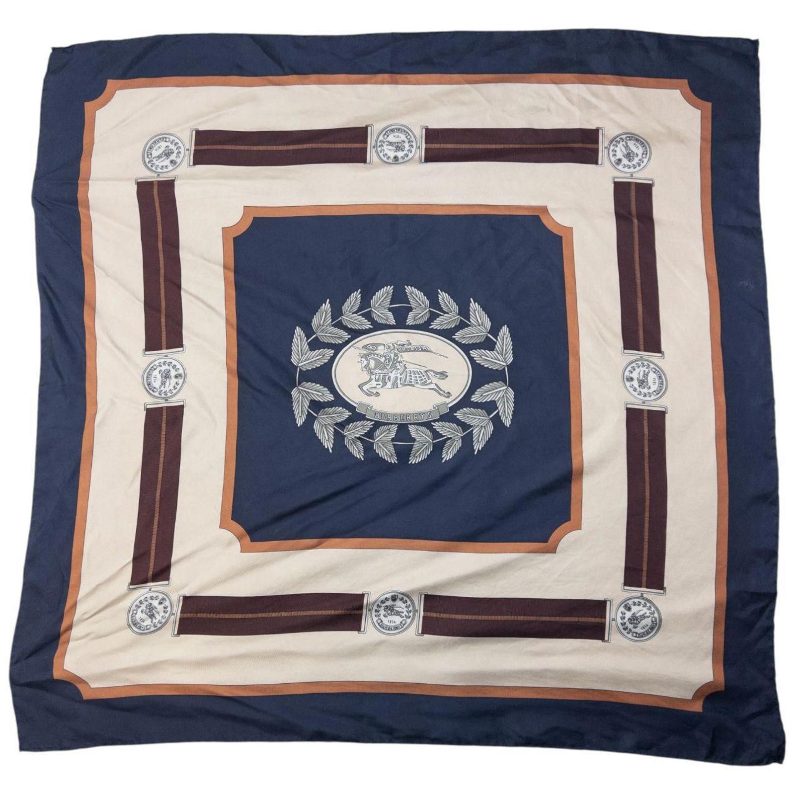 Burberry Vintage 80s Burberry Silk Scarf Size ONE SIZE - 1 Thumbnail