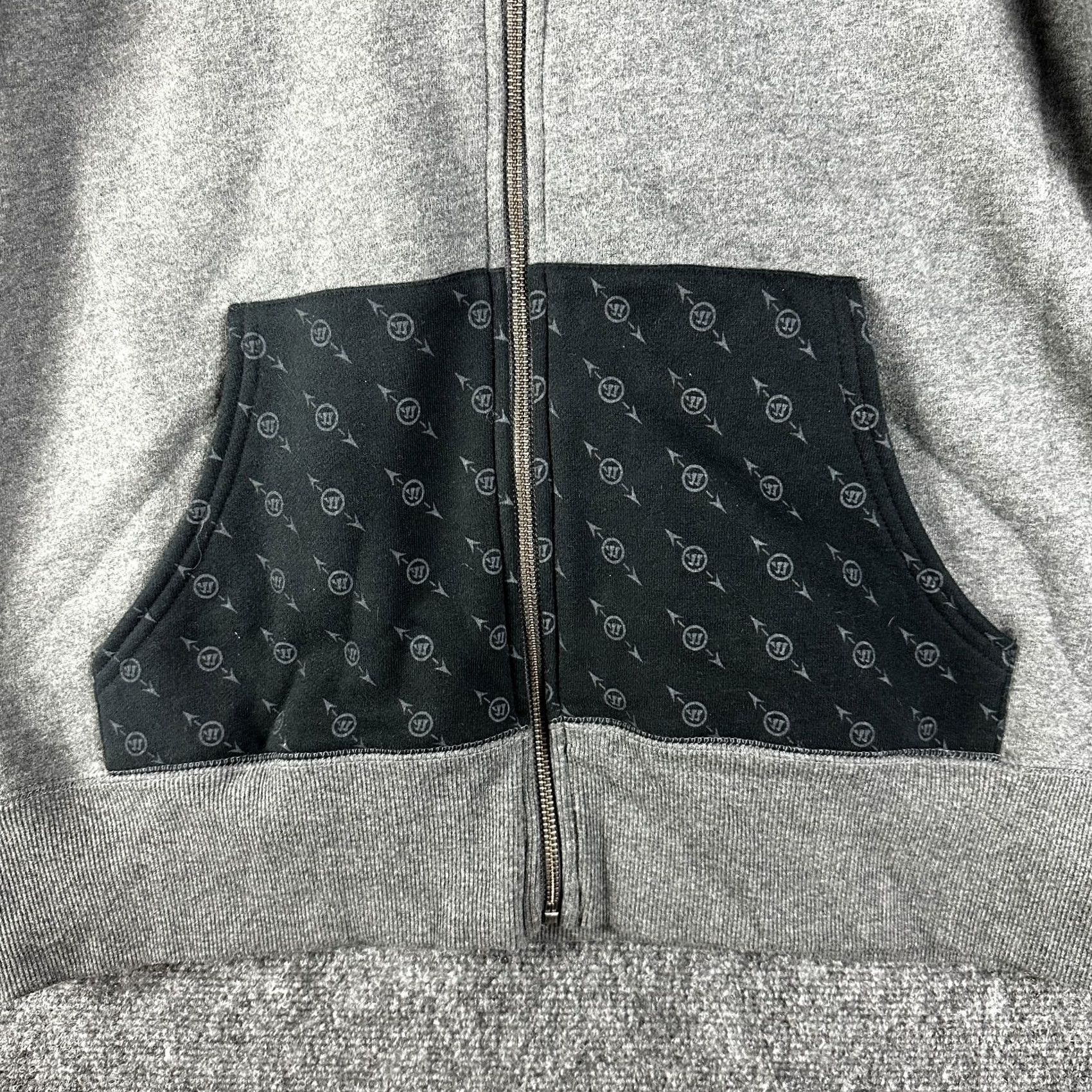KangaROOS Warrior Hoodie Mens L Gray Black Kangaroo Pockets Full Zip Logo Size US L / EU 52-54 / 3 - 4 Thumbnail