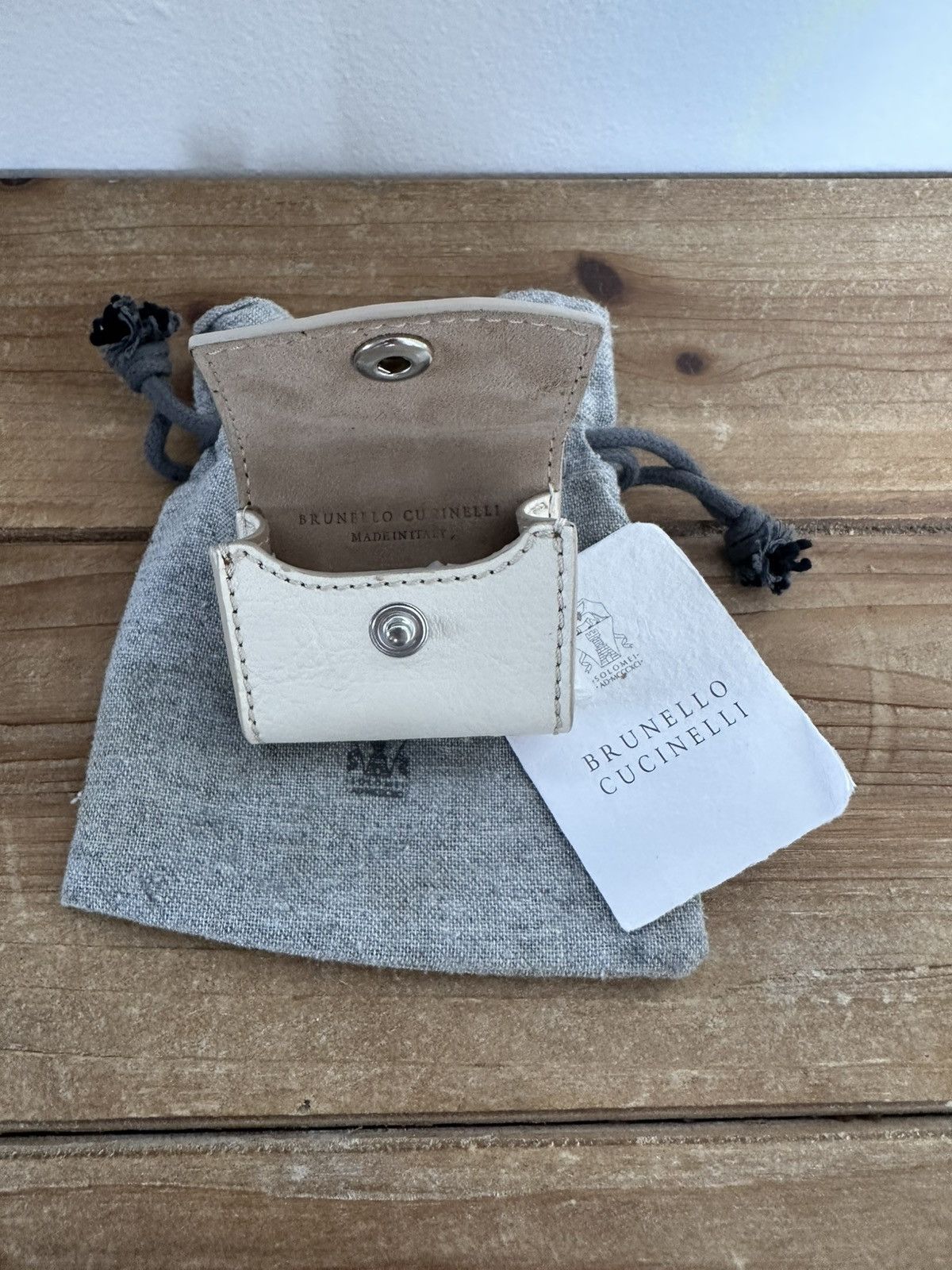 Brunello Cucinelli AirPods leather case Brunello Cucinelli Size ONE SIZE - 4 Thumbnail