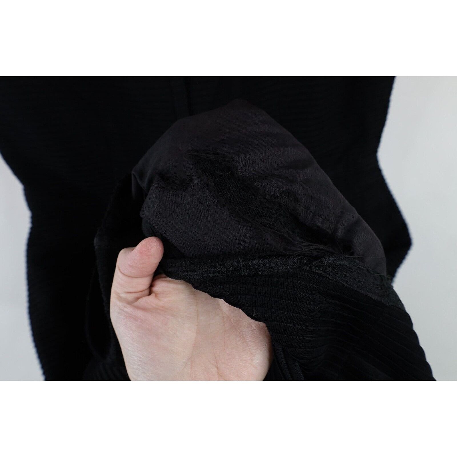 Vintage Vintage 50s 60s Rockabilly ]Distressed Satin Trim Dress Size M / US 6-8 / IT 42-44 - 9 Thumbnail