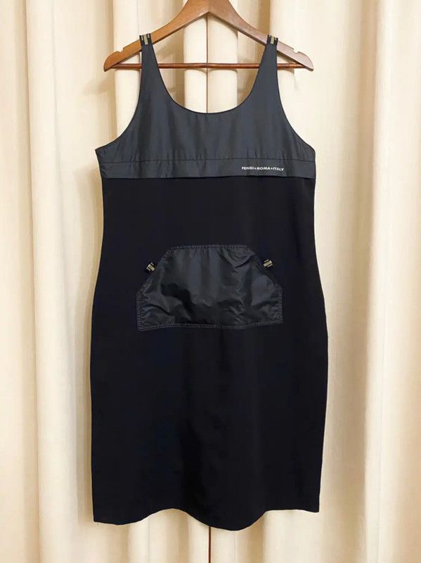 Fendi Fendi Black Long Polyester Dress for Women 0089 Size M / US 6-8 / IT 42-44 - 1 Thumbnail