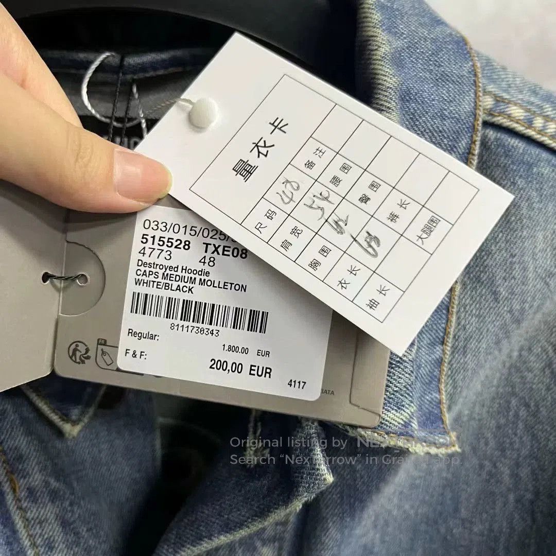 Balenciaga balenciaga blue denim logo jacket size 48. Size US M / EU 48-50 / 2 - 5 Thumbnail