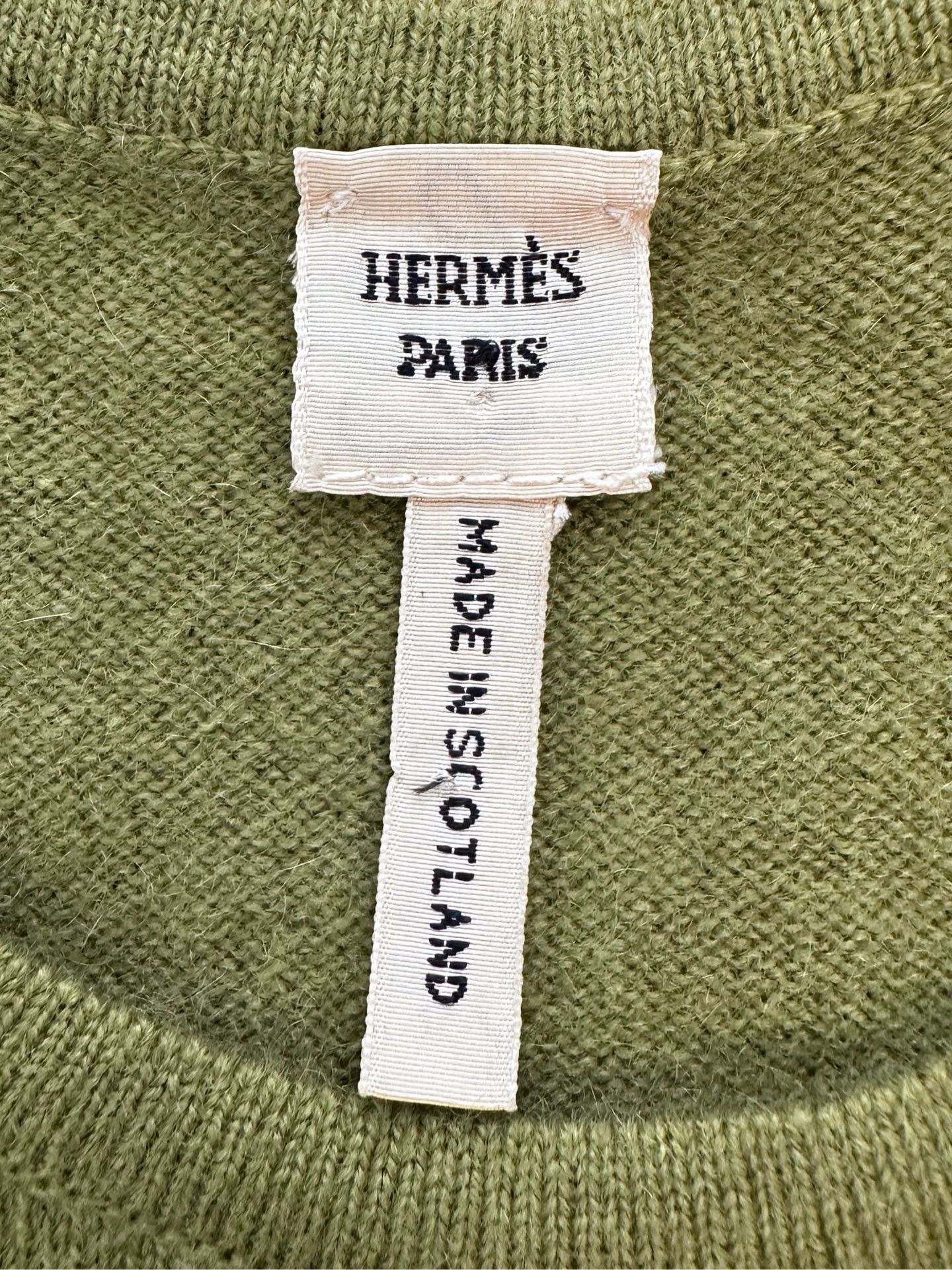 Hermes HERMES JPG cashmere knit sleeveless lime green women's top Size XS / US 0-2 / IT 36-38 - 8 Thumbnail