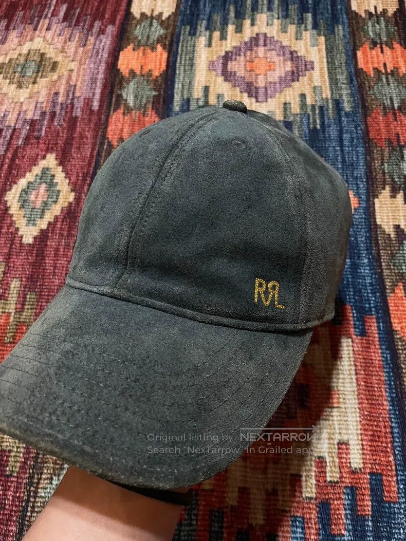 RRL Ralph Lauren RRL Ralph Lauren Old blue dyed suede baseball cap Size ONE SIZE - 1 Thumbnail