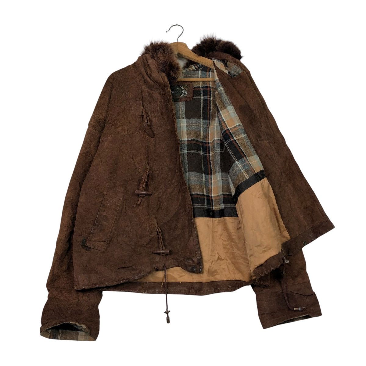 Vintage 🔥VINTAGE LEATHER JACKET HUNTING G-III MINK FUR HOODIE Size US M / EU 48-50 / 2 - 14 Thumbnail