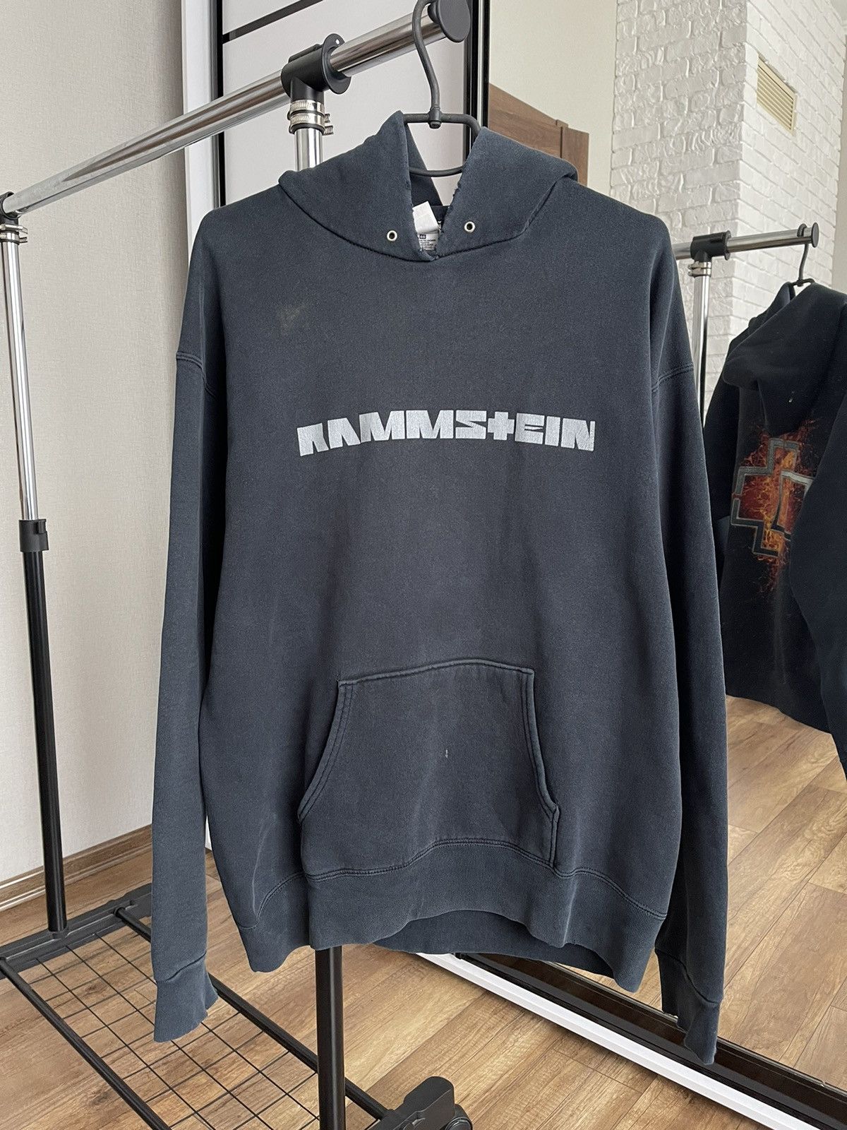 Band Tees Rammstein Vintage Hoodie Pullover 90s Big Logo Size US XL / EU 56 / 4 - 6 Thumbnail
