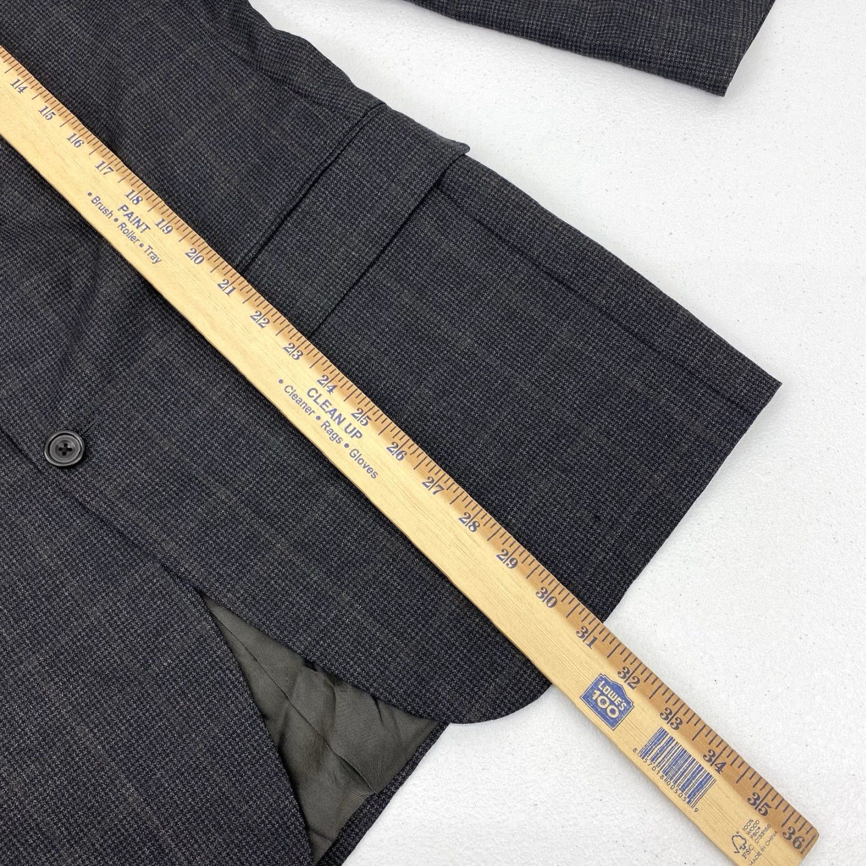 Vintage Hickey Freeman Blazer Men's Size 40R Wool Plaid Wool Notch Lapel 2-Button Single-Breasted Casual Jacket Coat Shirt Style Mens Size 40R - 6 Thumbnail