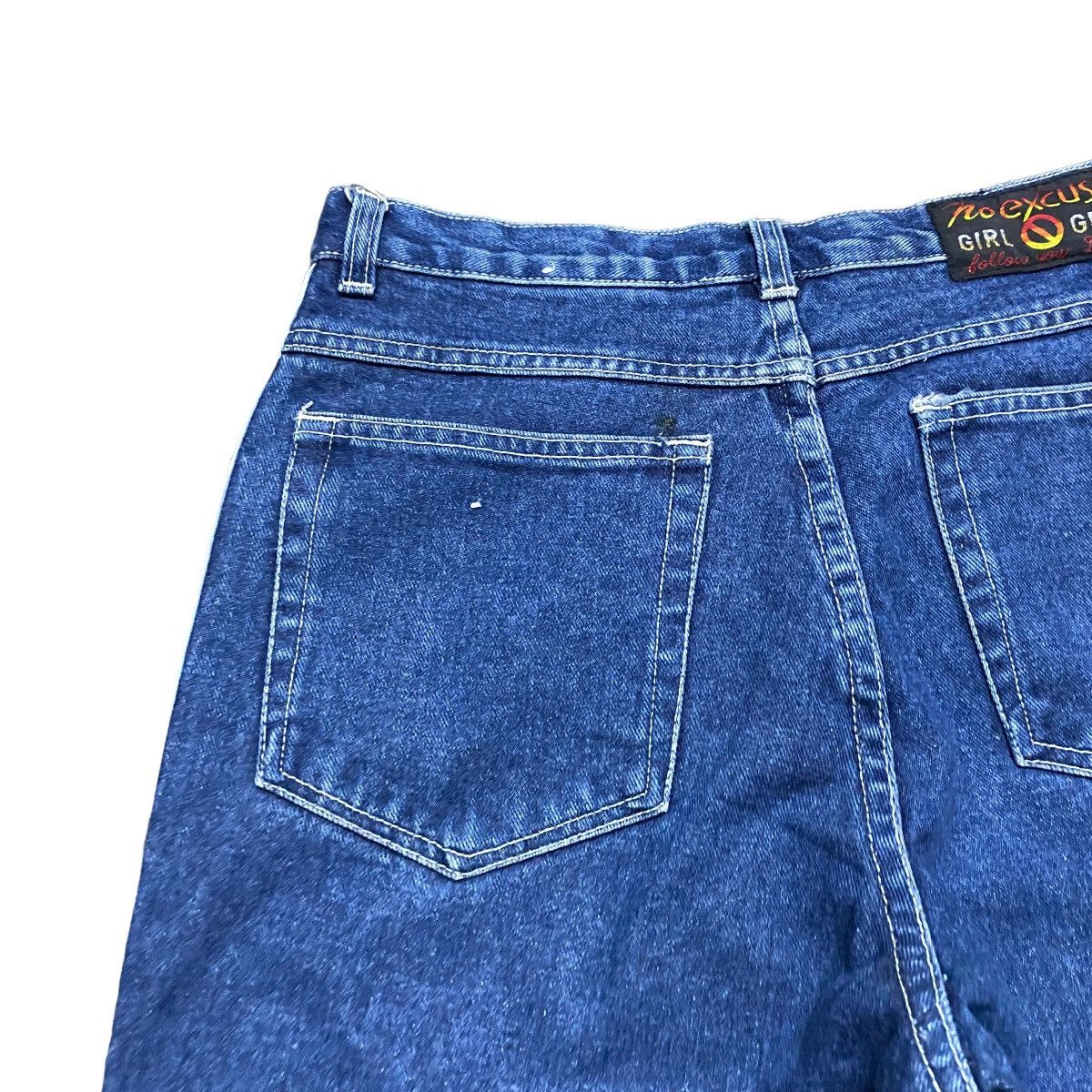 JNCO Vintage 90s No Excuses Flare Leg Denim Jeans Girl Gear Size 29" - 11 Thumbnail