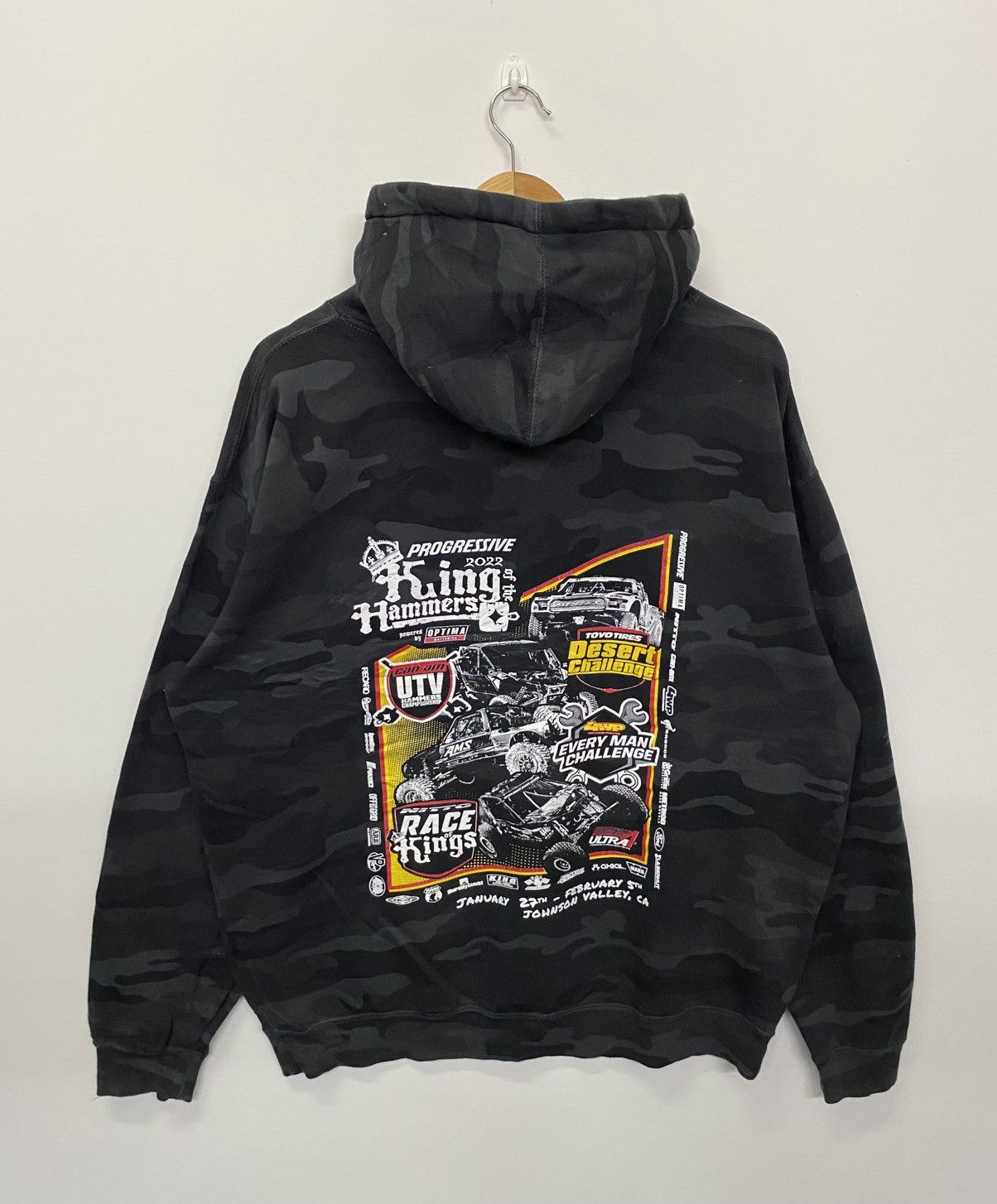 Japanese Brand King Hammers Race Of Kings Hoodie Camo Sweatshirt Size US XL / EU 56 / 4 - 1 Thumbnail