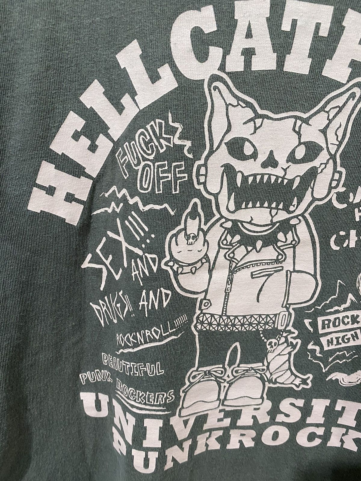 20471120 × Hysteric Glamour × Japanese Brand 1990s Hell cat punk Japan School of rock and punk tee Size S / US 4 / IT 40 - 5 Thumbnail