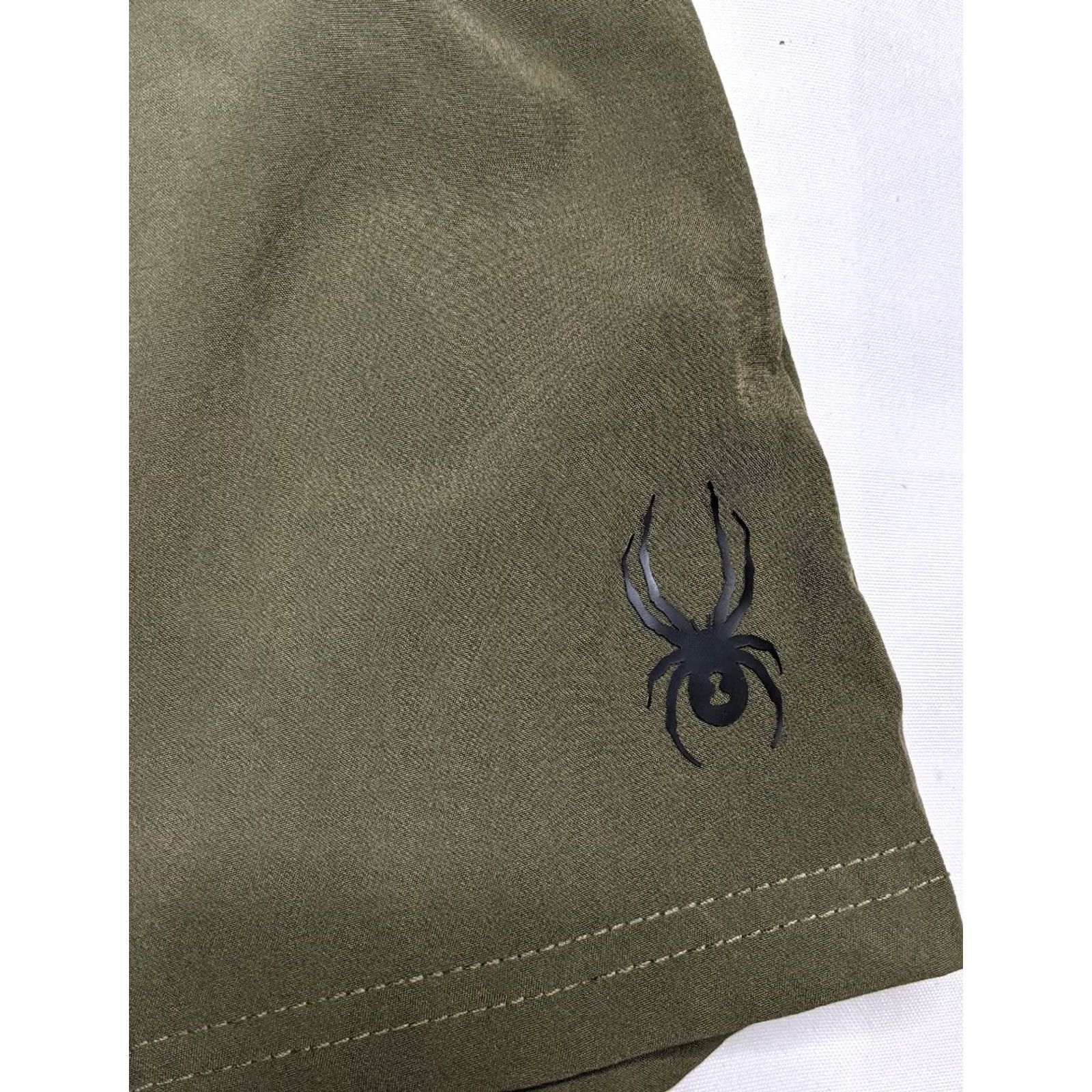 Spyder Spyder PROWEB Shorts Mens Small Stretch Woven Athletic Workout Green 32 Size US 29 - 3 Thumbnail