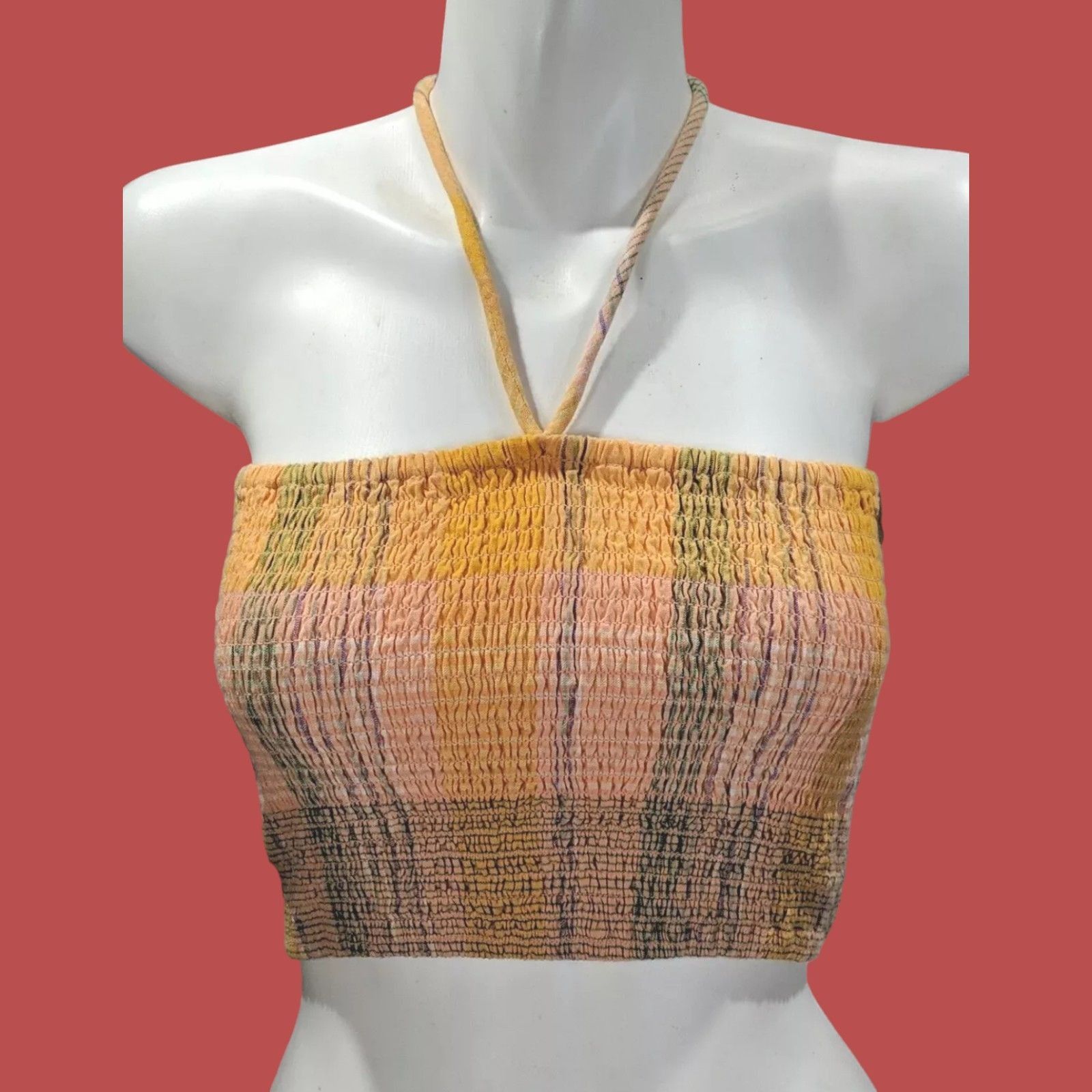 Other Universal Thread - Women's Stretch Halter Top - Orange - 2X Size XXL / US 16-18 / IT 52-54 - 1 Thumbnail