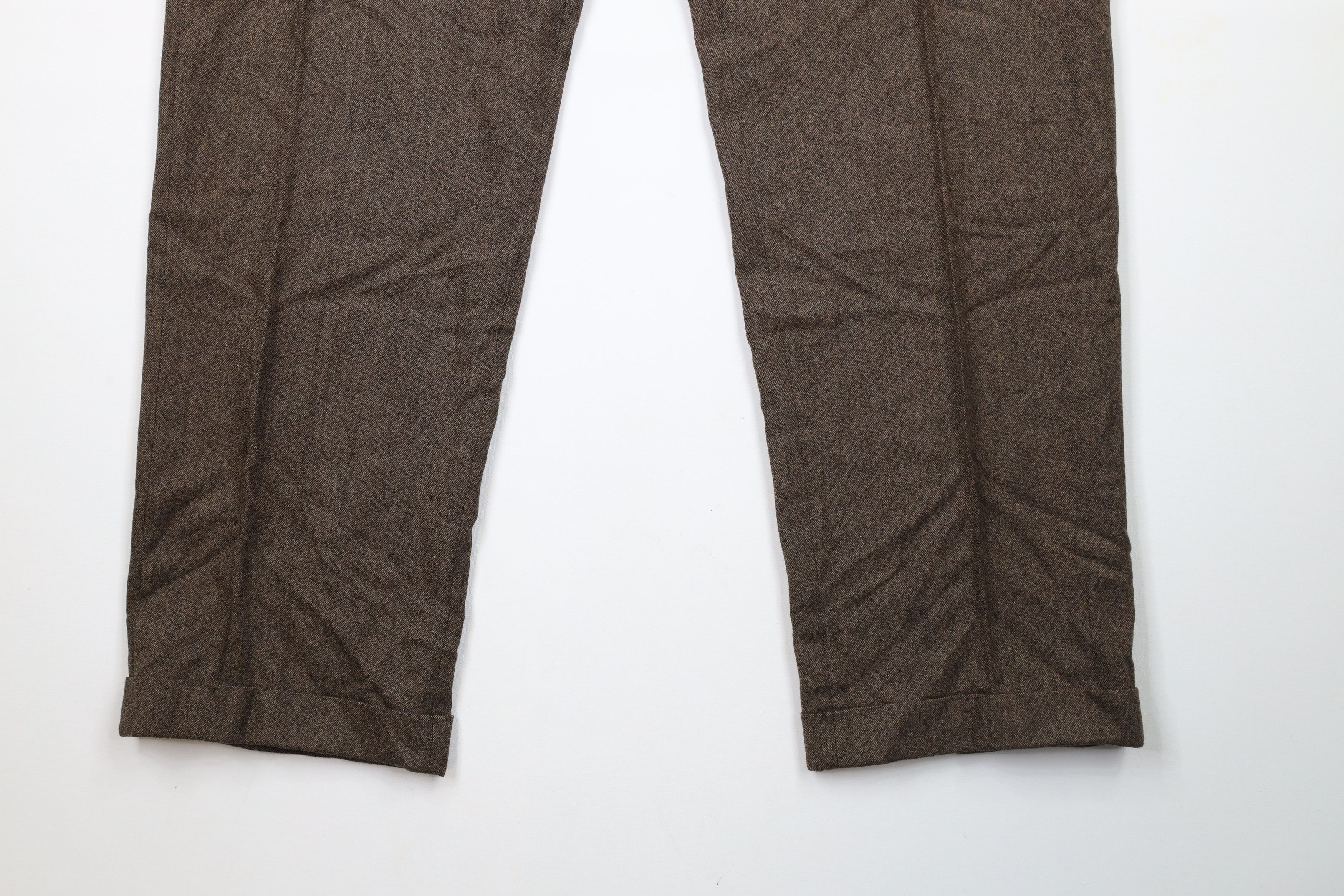 Vintage Vintage 90s Streetwear Wool Cashmere Tweed Chino Pants Brown Size US 44 / EU 60 - 4 Thumbnail