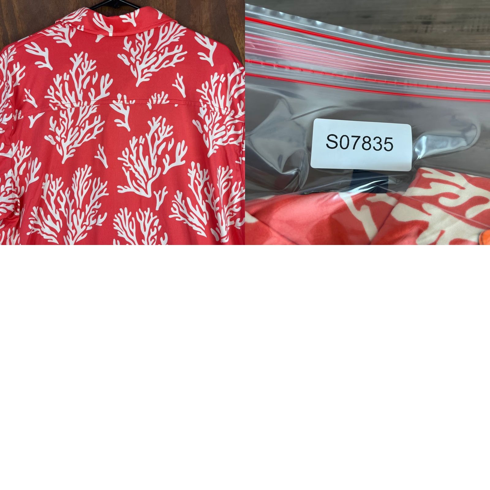 Vintage Margaritaville Mens Shirt Button-Down Short Sleeve Deep Sea Coral Reef Pattern UPF +50 Large Size US L / EU 52-54 / 3 - 9 Thumbnail