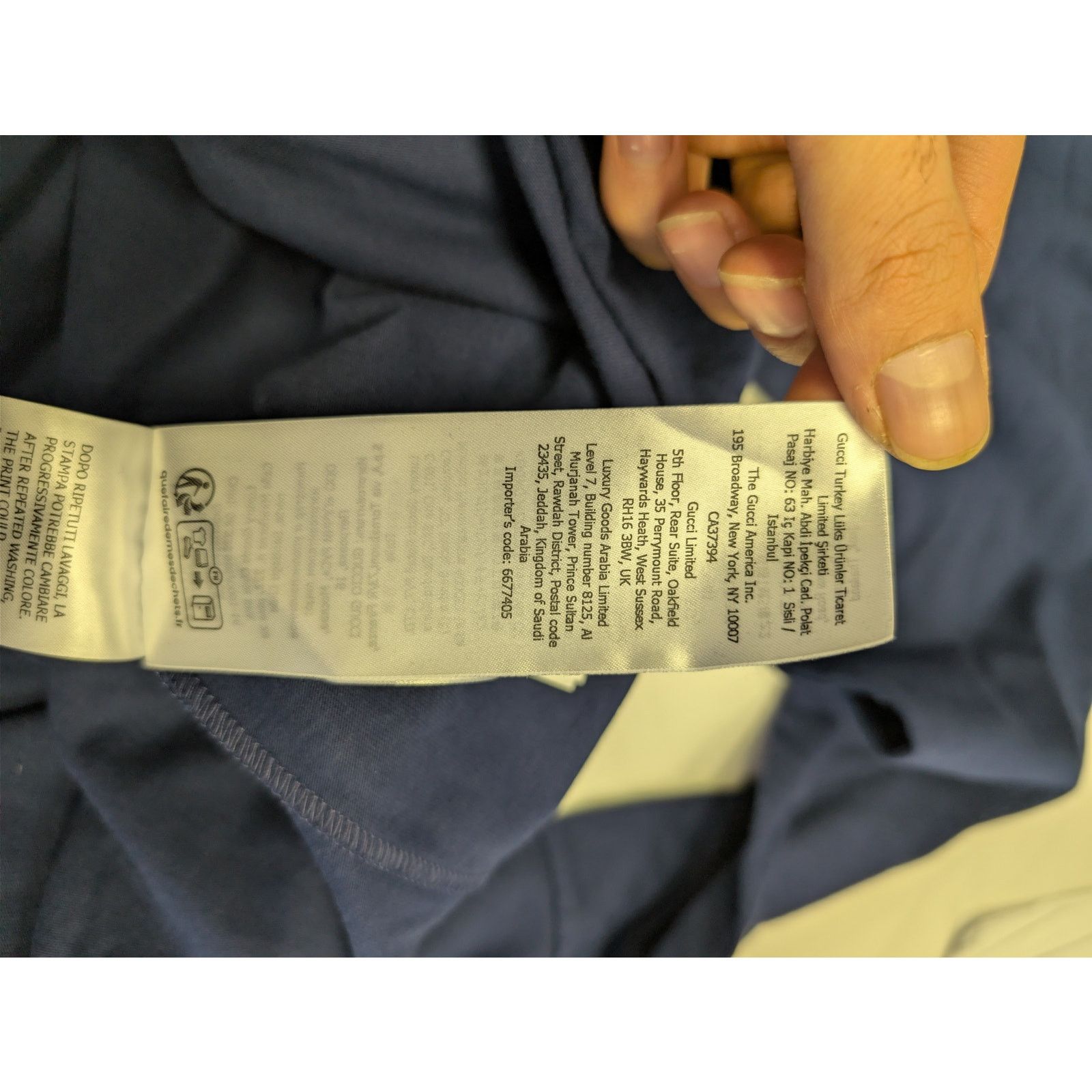 Gucci o1rshd1 Long Sleeve T-Shirt Cotton Jersey in Inchiostro/MC Size US XXL / EU 58 / 5 - 20 Thumbnail