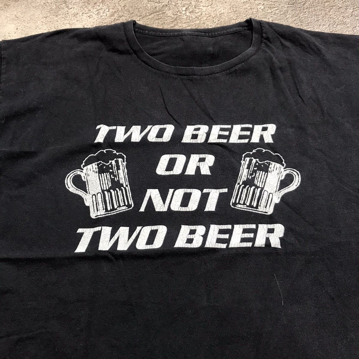 Vintage Vintage 90s Two Beer Graphic Tee Y2K Streetwear Black Slim L Size US L / EU 52-54 / 3 - 3 Thumbnail