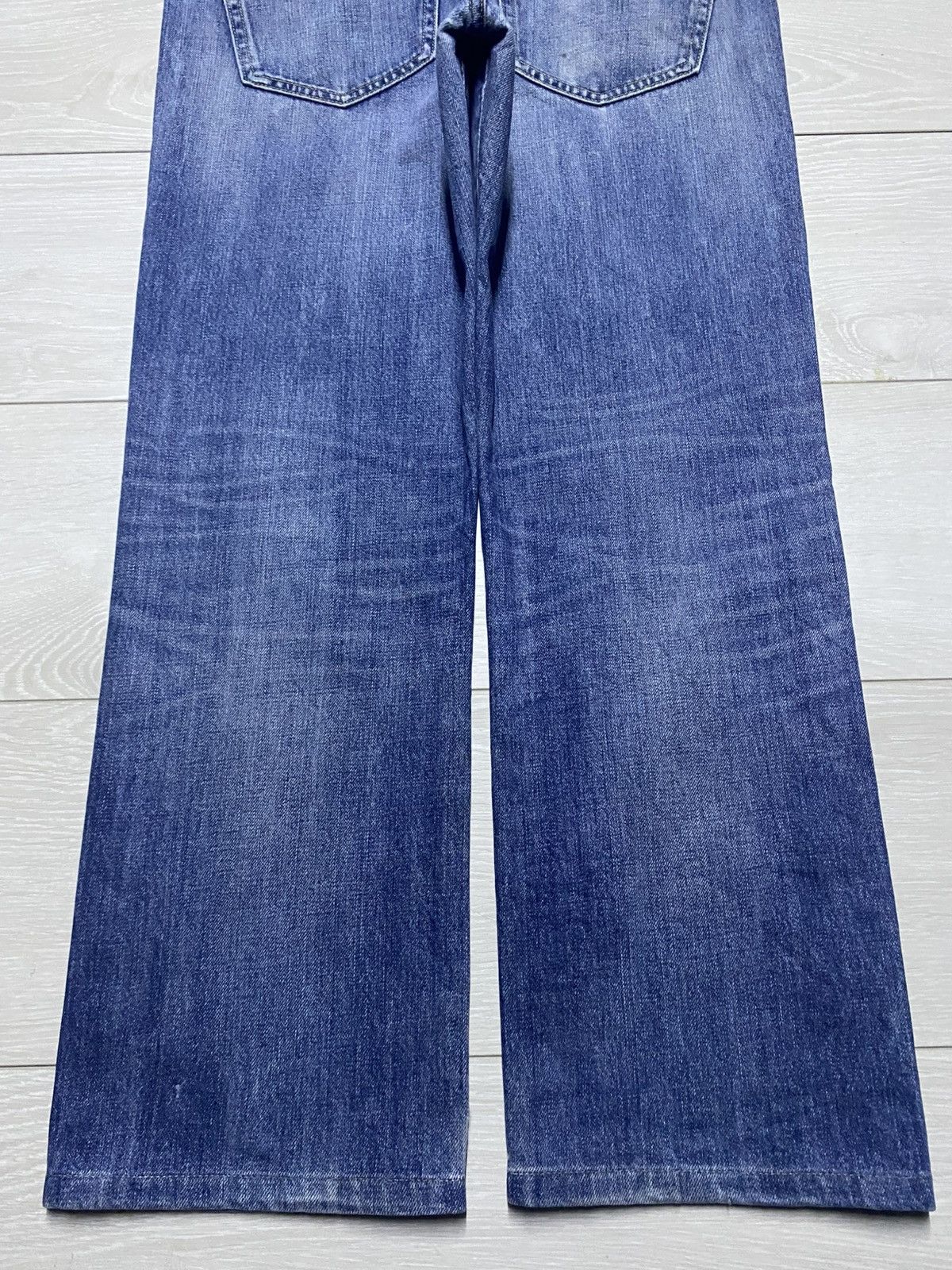 Takashi Murakami × Uniqlo Vintage Uniqlo UJ Faded Wash Distressed Loose Jeans Size US 33 - 6 Thumbnail