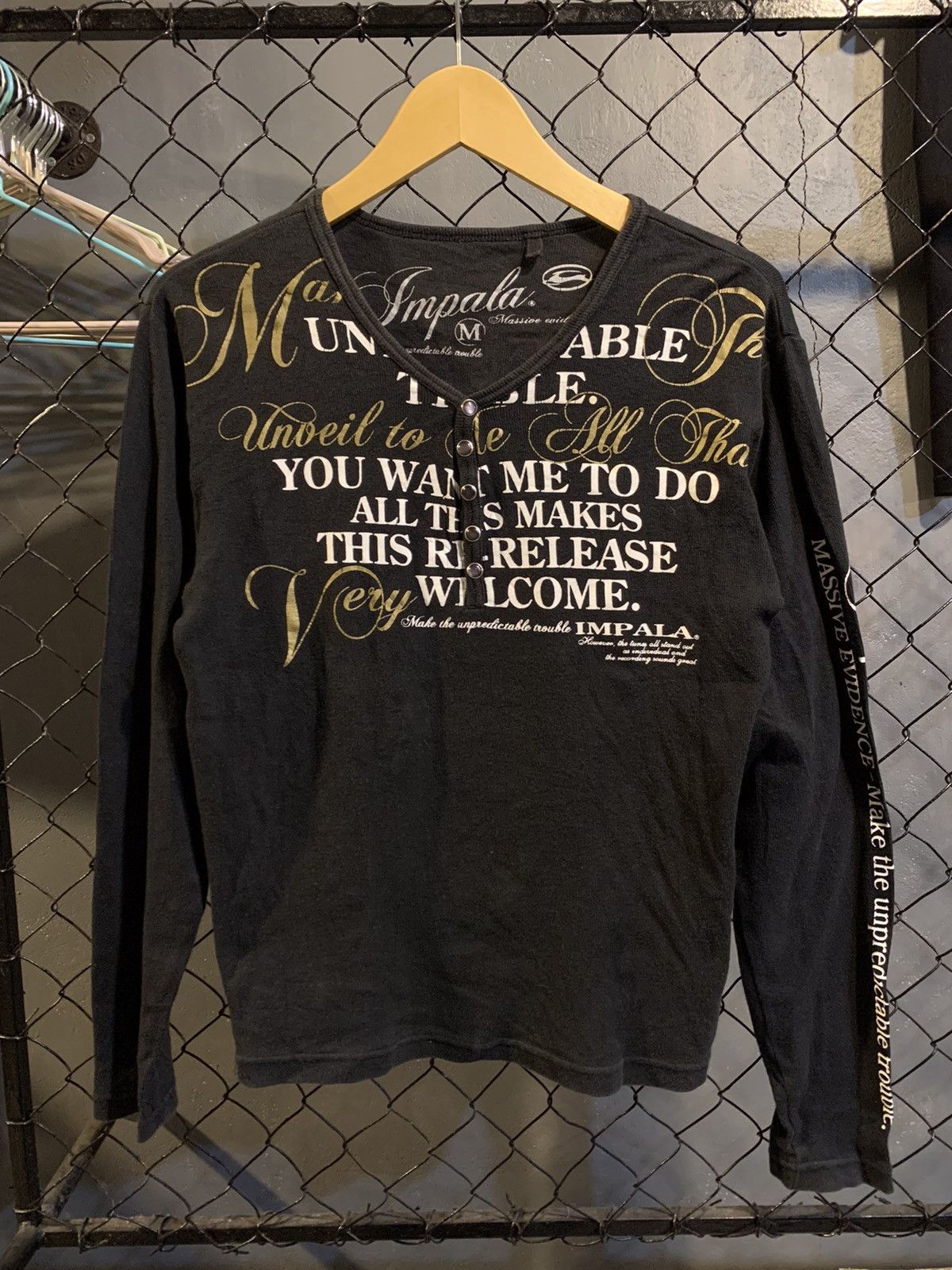 Beauty Beast × If Six Was Nine × Le Grande Bleu (L.G.B.) Y2K Impala Poem Longsleeve Size US M / EU 48-50 / 2 - 1 Thumbnail