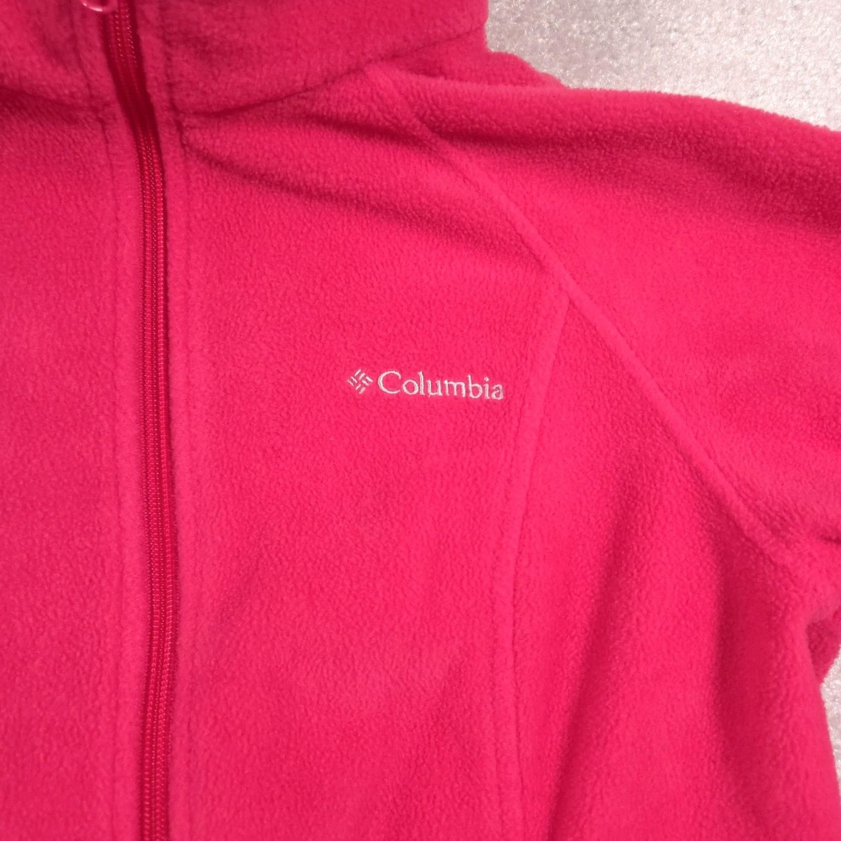 Layer 8 VINTAGE? No — Columbia Fleece Jacket Womens Medium Pink Full Zip Lightweight Outdoor Layer Size M / US 6-8 / IT 42-44 - 3 Thumbnail