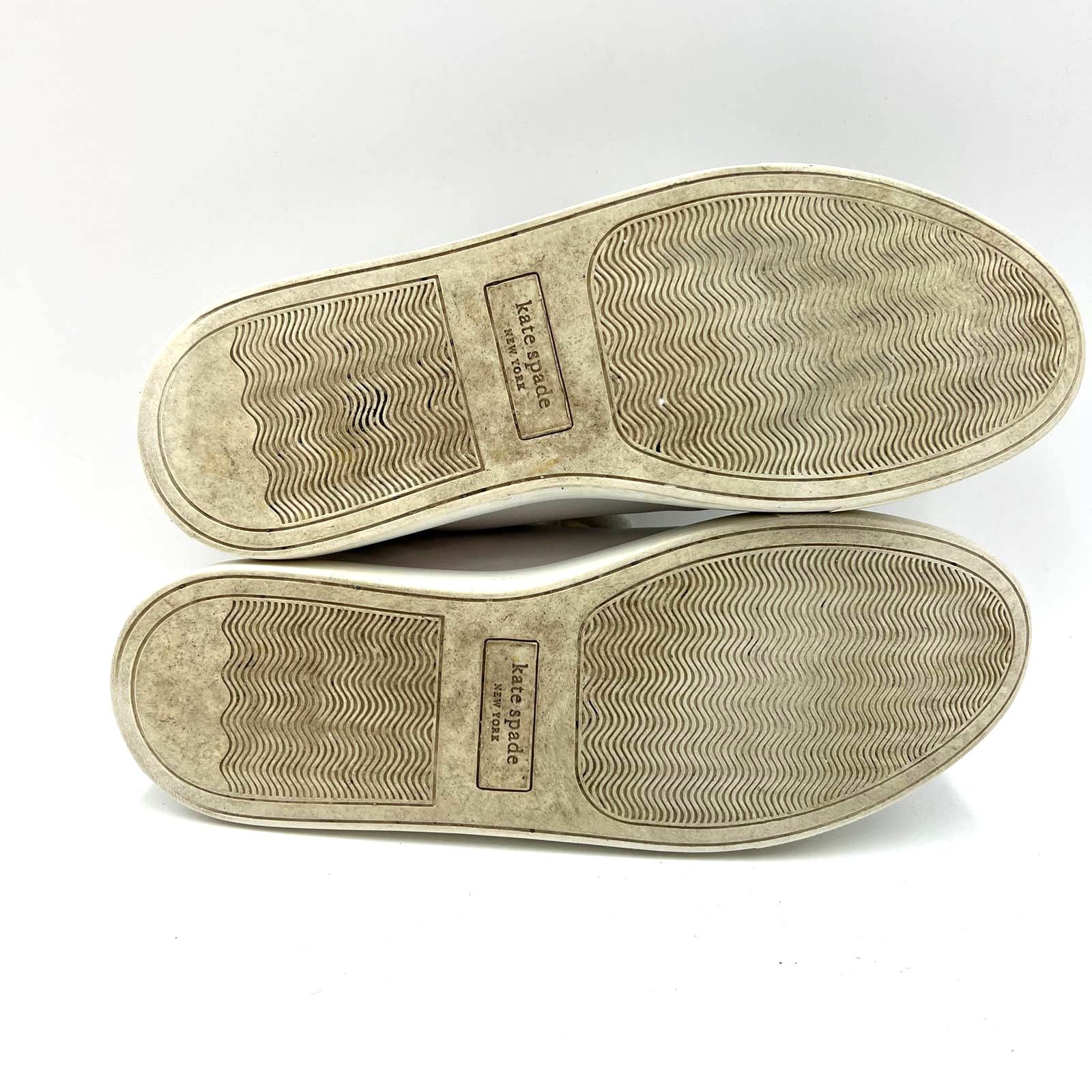 Kate Spade Kate Spade Fez Low Top Sneakers White Leather Size US 8.5 / IT 38.5 - 7 Thumbnail