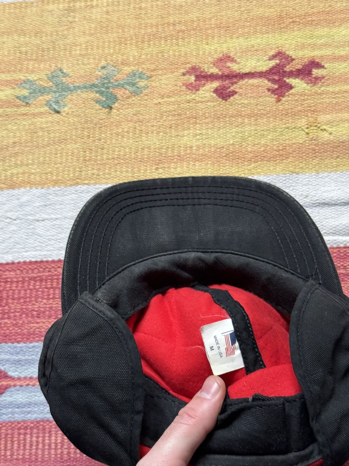 Carhartt Vintage 90’s Carhartt Made In USA Faded Work Insulation Hat Size ONE SIZE - 8 Thumbnail