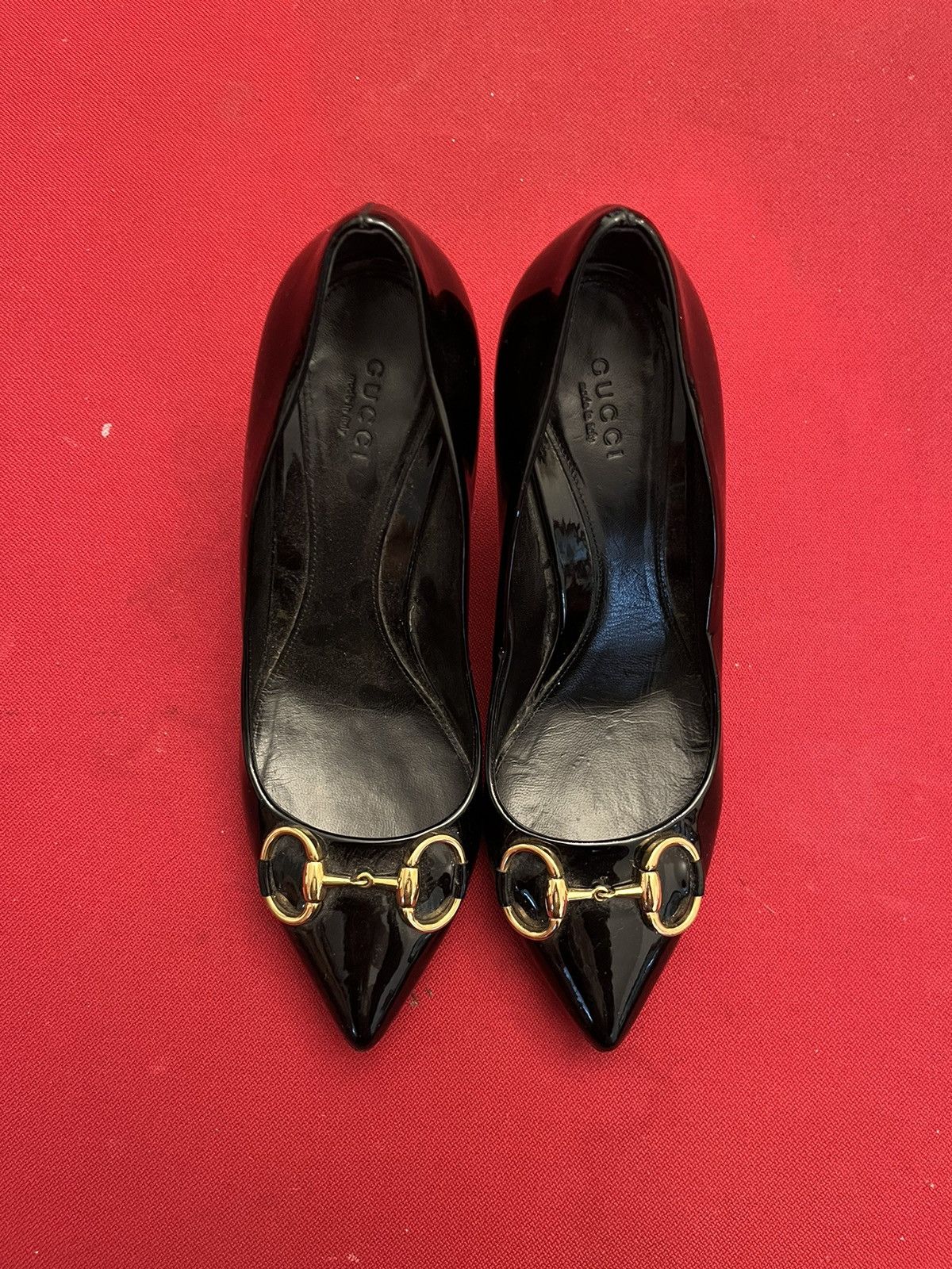 Gucci Gucci Patent Leather Horsebit Heels Size US 7.5 / IT 37.5 - 1 Thumbnail