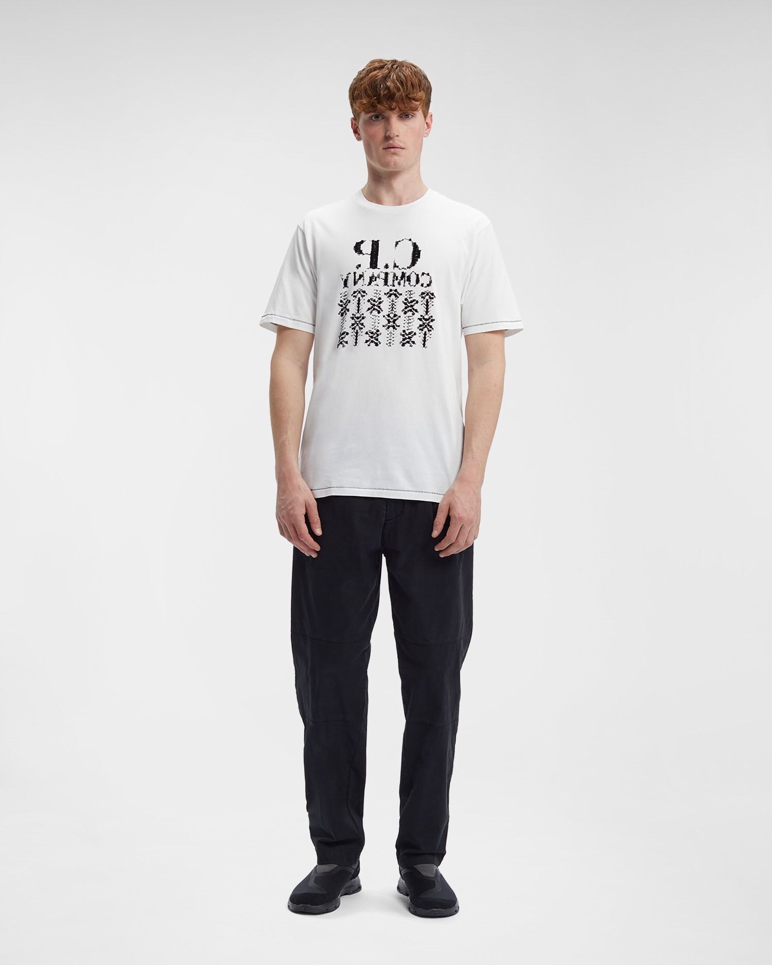C.P. Company o1y1224 Logo Crewneck T-Shirt in White Size US M / EU 48-50 / 2 - 5 Thumbnail