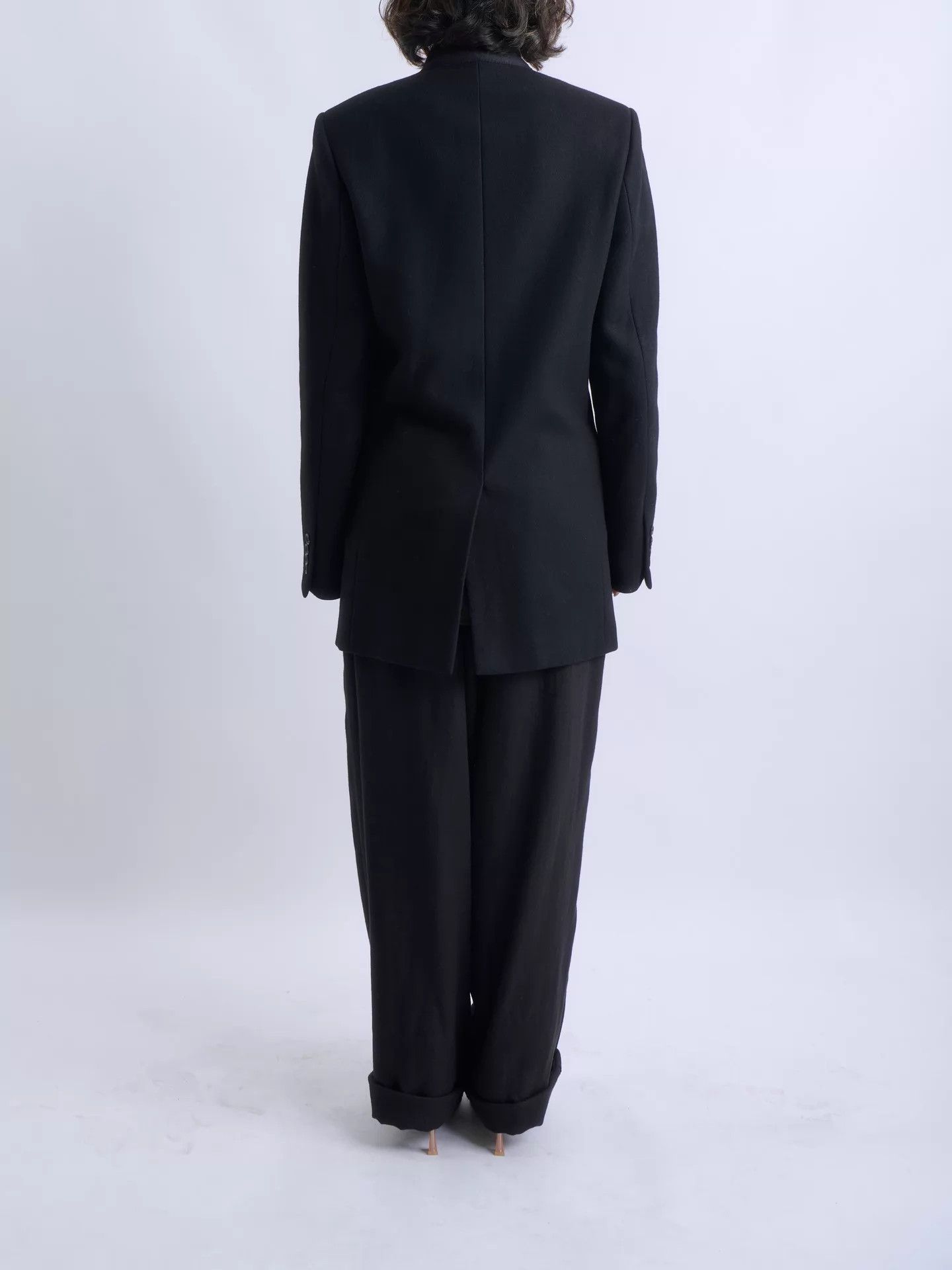 Dior DIOR HOMME 2006AW Double-Breasted Black Long Suit Size 46R - 6 Thumbnail