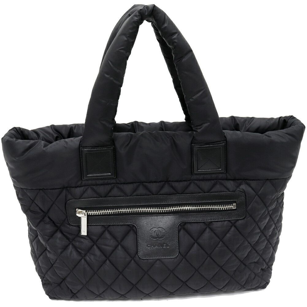 Chanel Chanel Coco Cocoon Nylon Calf Hand Tote Bag Leather Tote Bag A48611 in Black, Women's