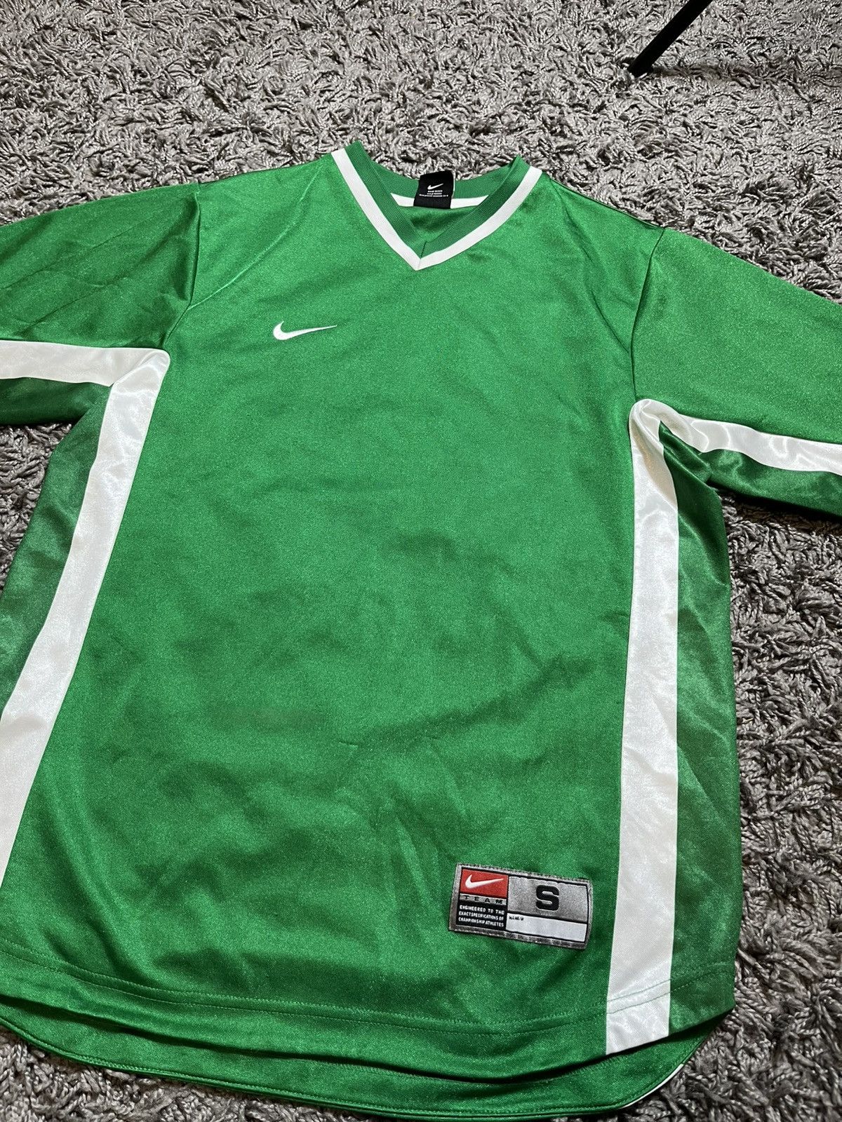 Nike × Vintage NIKE VINTAGE 00s SOCCER FOOTBALL BLANK JERSEY DRILL SHIRT Size US S / EU 44-46 / 1 - 2 Thumbnail