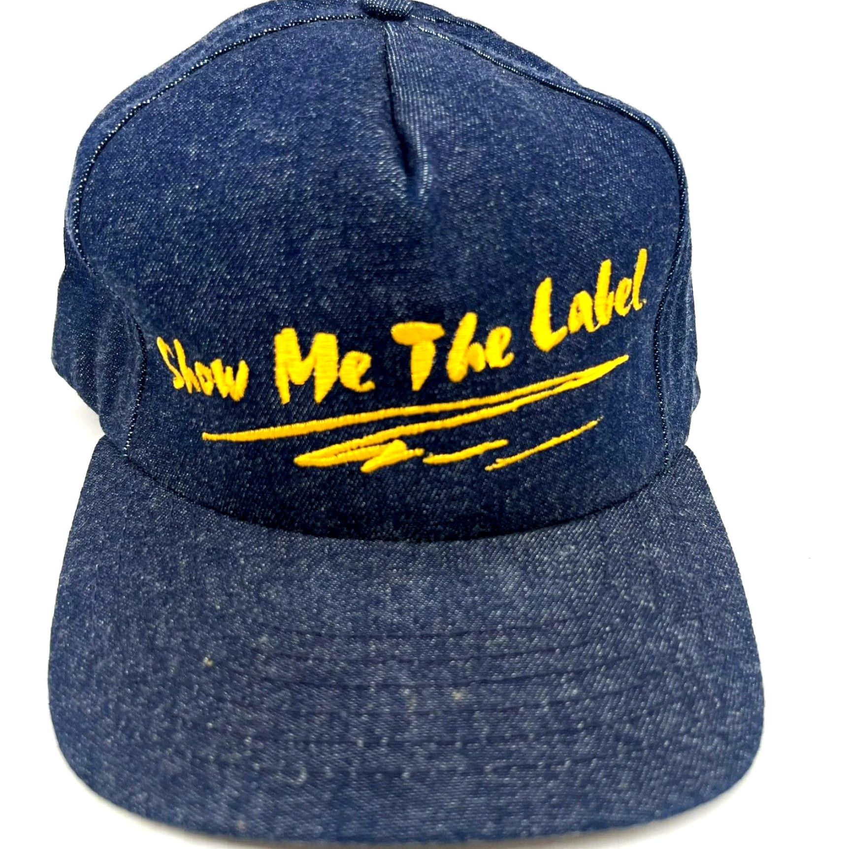 Vintage SMWIA Union Made Show Me The Label Snapback Denim Cap Size ONE SIZE - 2 Thumbnail