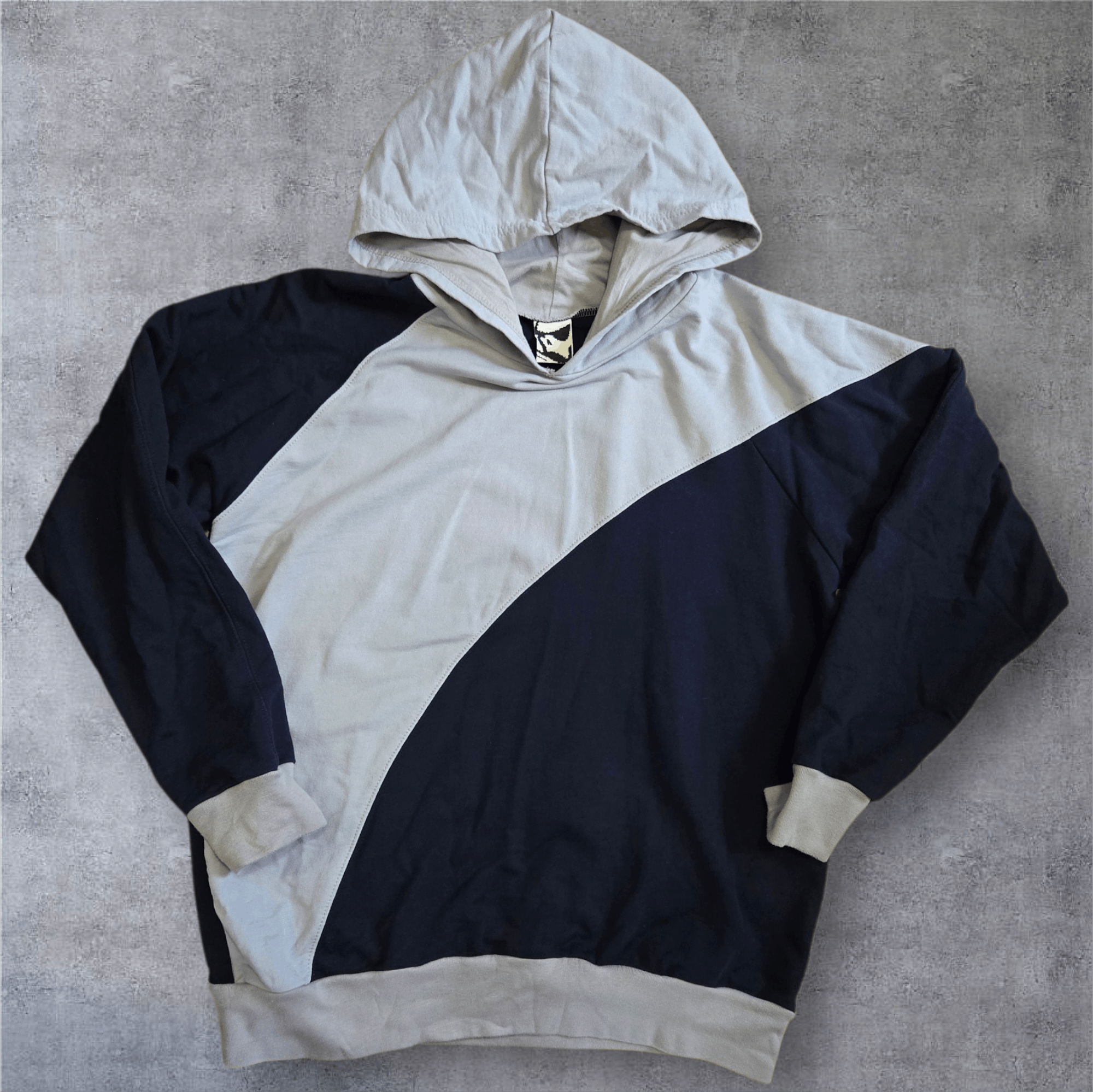 GR10K GR10K Grey and Navy Bicolor Hoodie Size US M / EU 48-50 / 2 - 1 Thumbnail