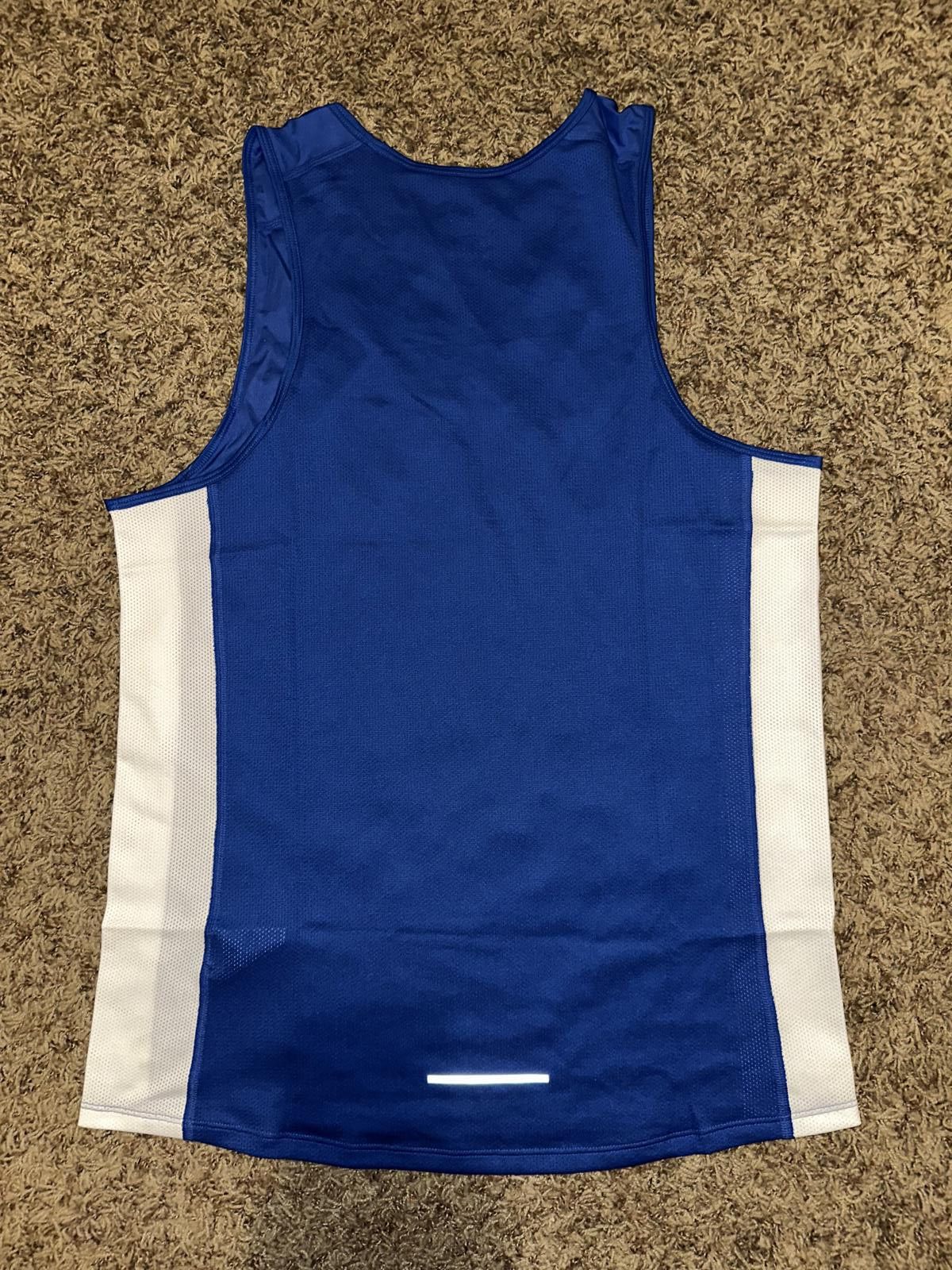 Nike Nike Dry Miler Black/White Running Race Day Track Tank Top Jersey Size US L / EU 52-54 / 3 - 2 Thumbnail