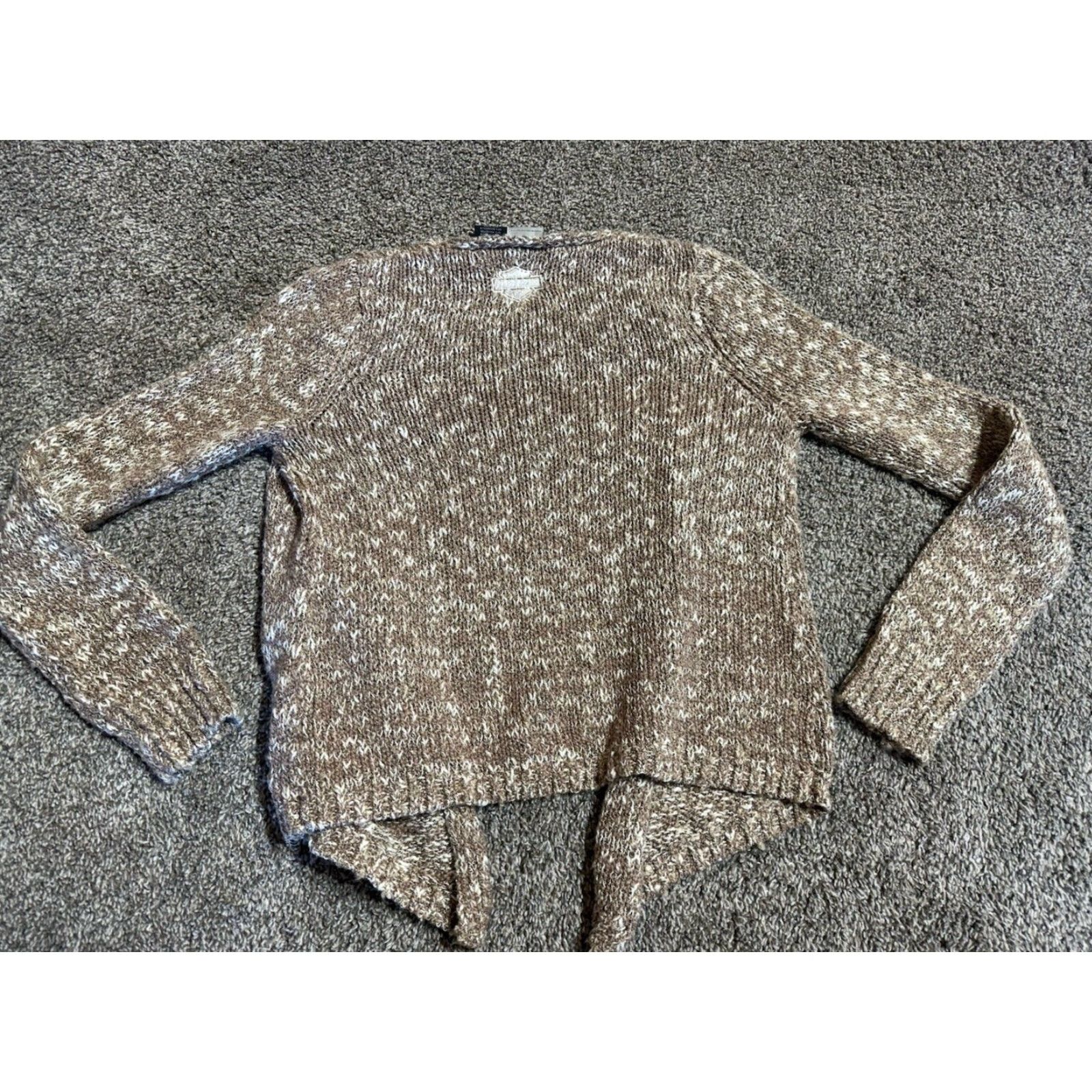 Harley Davidson Harley-Davidson Sweater Womens Size S Brown Open Layer Cardigan 1724 Logo Studded Raglan Sleeve Knit Acrylic Cotton Polyester Size S / US 4 / IT 40 - 8 Thumbnail