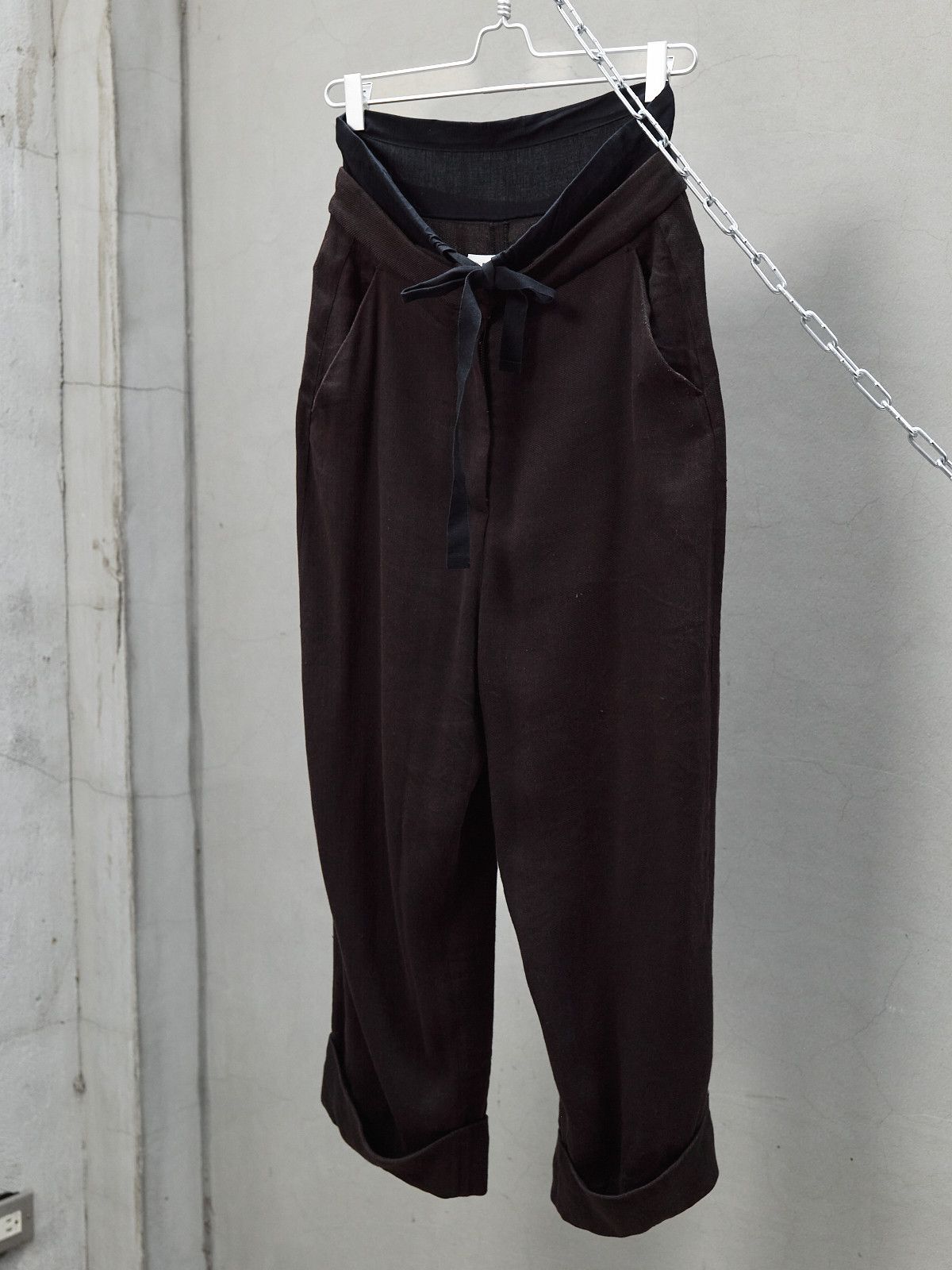MM6 Maison Margiela MM6 Double Waist Low Crotch Pants Size 28" / US 6 / IT 42 - 1 Thumbnail