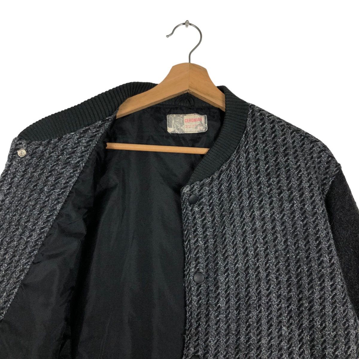 Japanese Brand 🔥Issey Miyake Ceronias Bomber Jacket Herringbone Wool Size US L / EU 52-54 / 3 - 10 Thumbnail