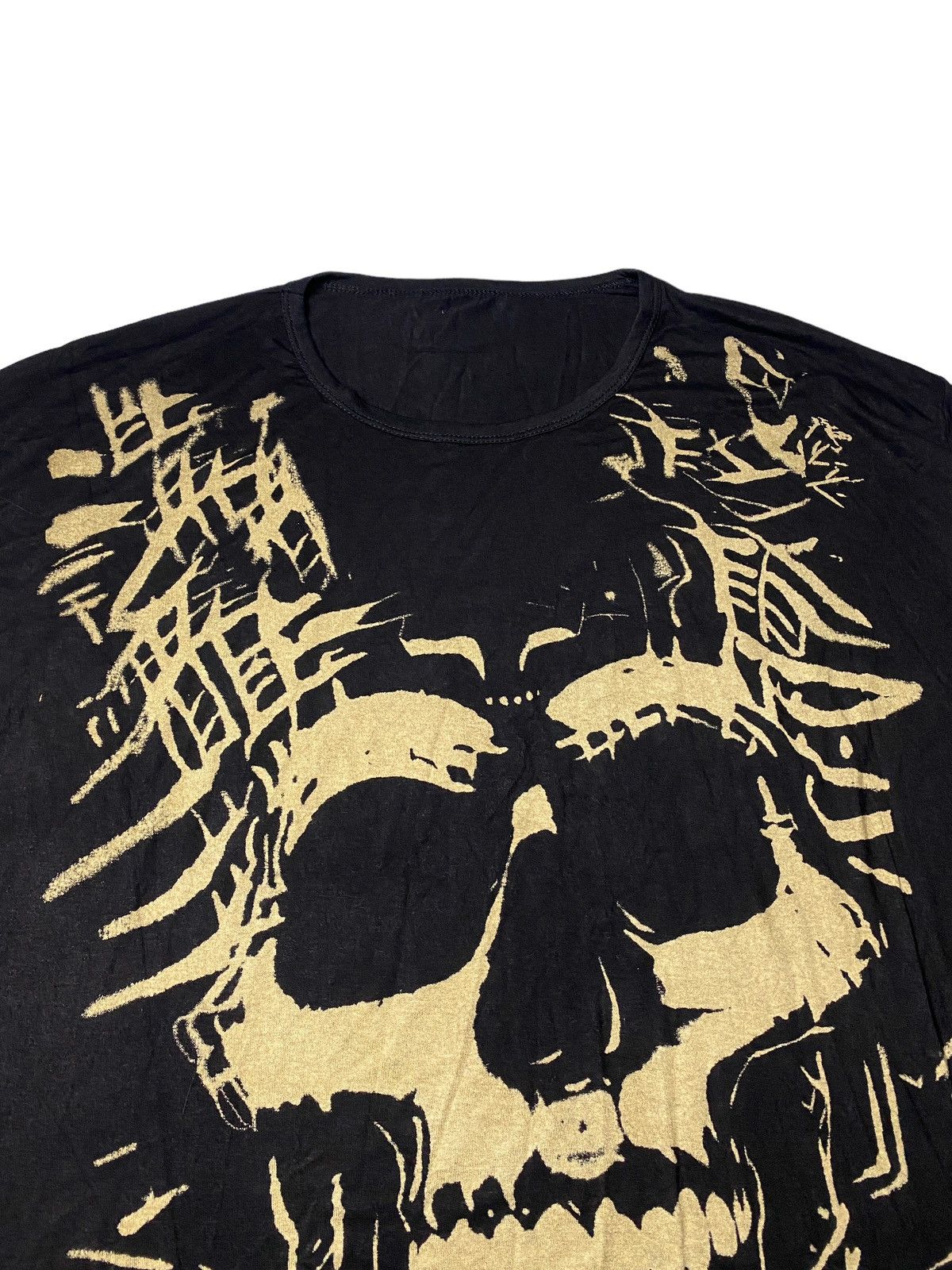 Japanese Brand 2000's Skull Tribal Punk Style Raglan Size US XXL / EU 58 / 5 - 3 Thumbnail