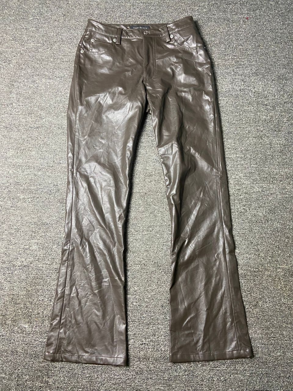 Japanese Brand Vintage Cigar Branch Flare Leather Pants (150) Size US 26 / EU 42 - 1 Thumbnail