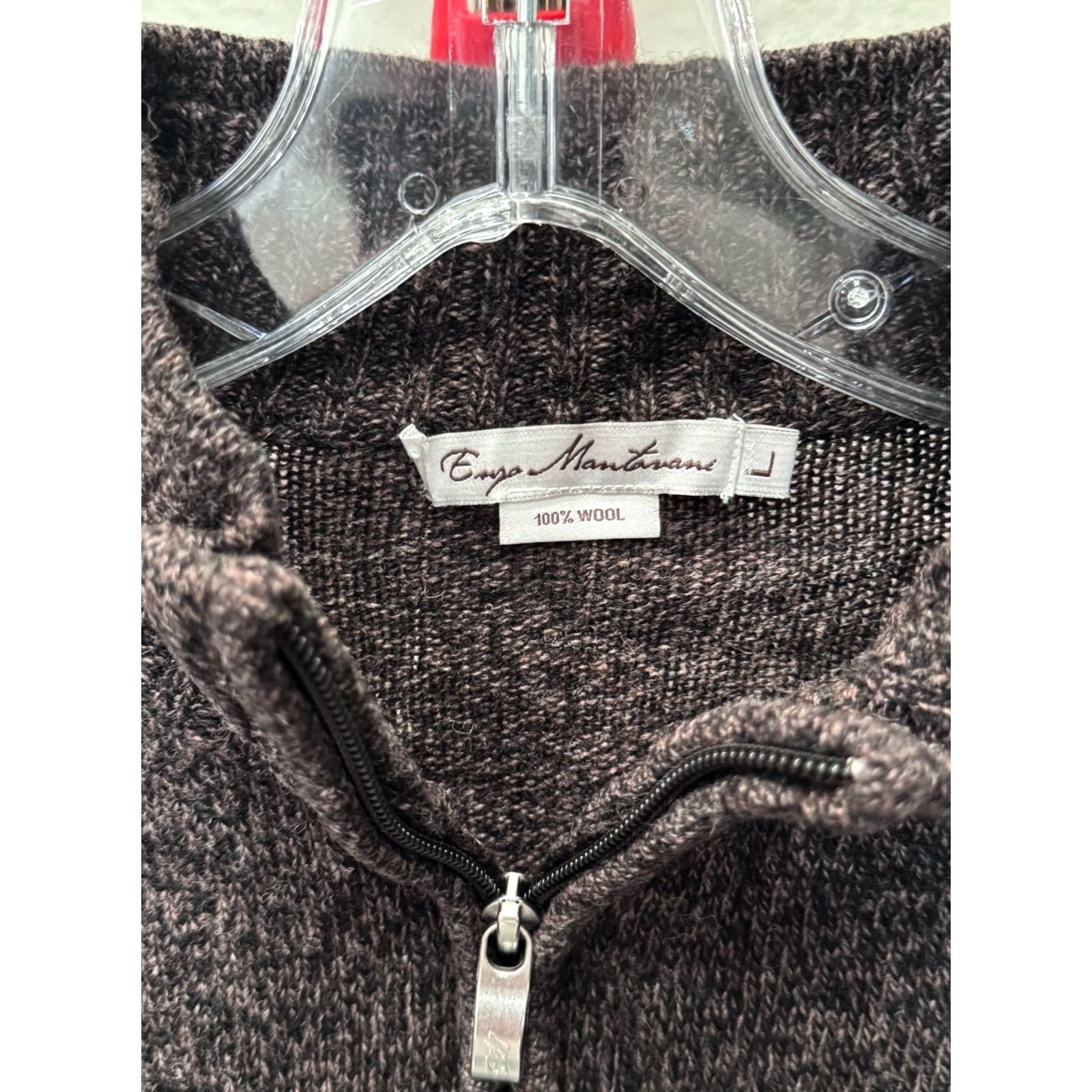 Kenzo Enzo Mantanani Sweater Mens L Sharp Zippered Wool Size US L / EU 52-54 / 3 - 5 Thumbnail