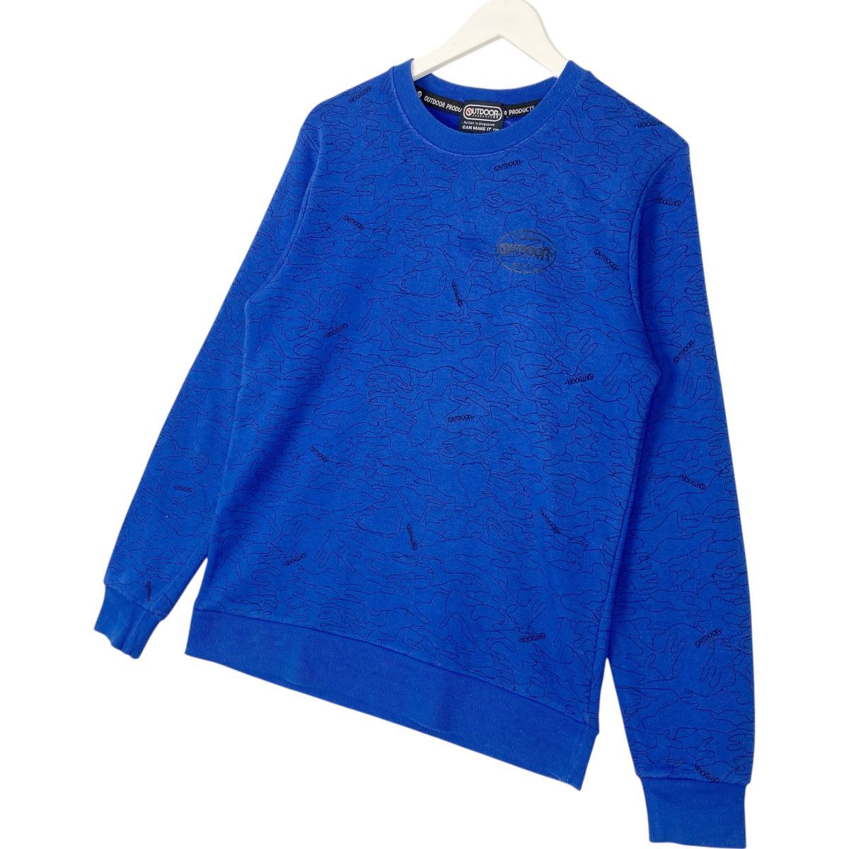 Vintage Vintage Outdoor Camouflage Sweatshirt Crewneck All Over Blue Size US M / EU 48-50 / 2 - 2 Thumbnail