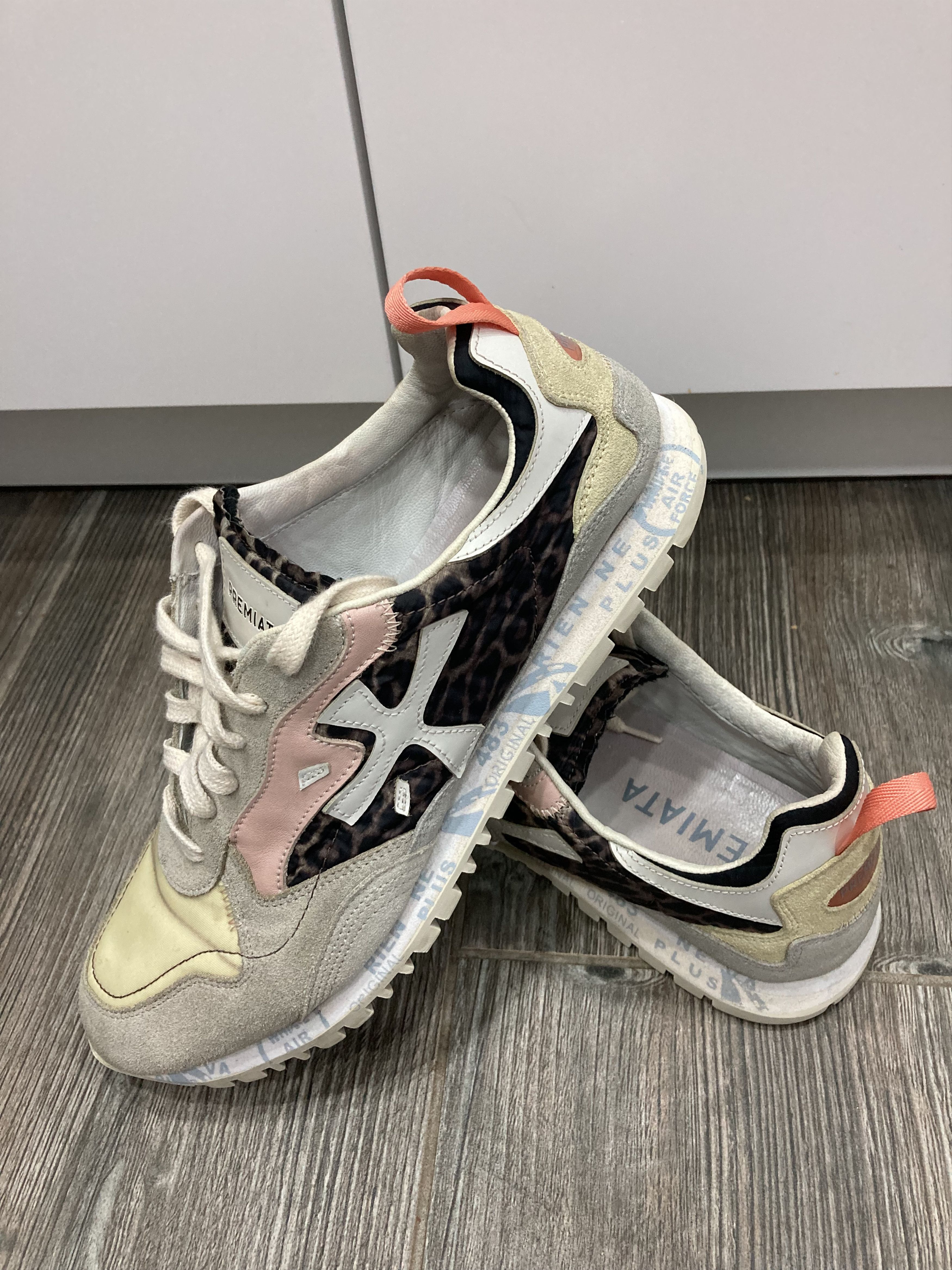 Premiata PREMIATA 'Conny' Beige Leather And Nylon Sneakers