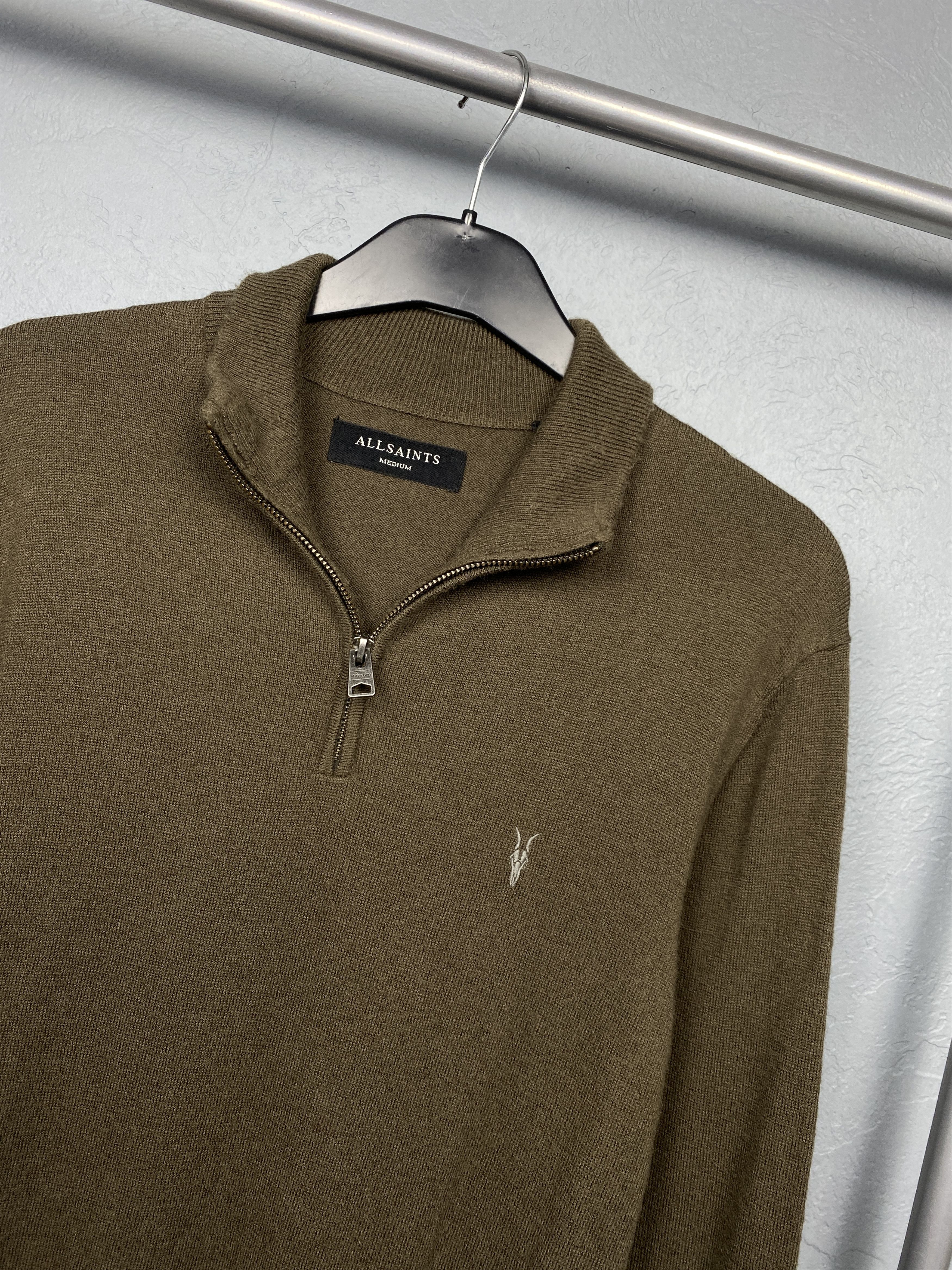 Allsaints Allsaints Mens Quarter 1\4 Zip Kilburn Wool Knit Sweater Size US M / EU 48-50 / 2 - 2 Thumbnail