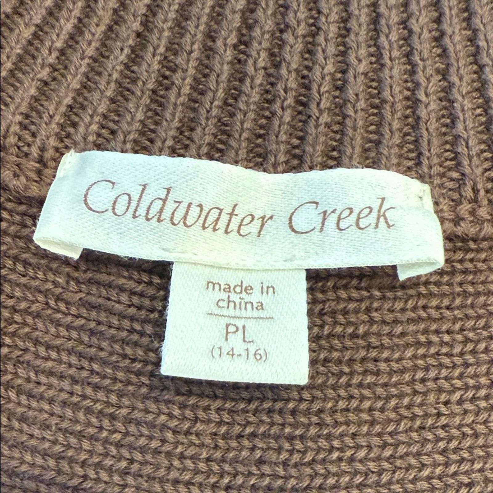 Coldwater Creek Coldwater Creek brown Cotton Knit Midi Sweater Dress SZ PL Size L / US 10 / IT 46 - 5 Thumbnail