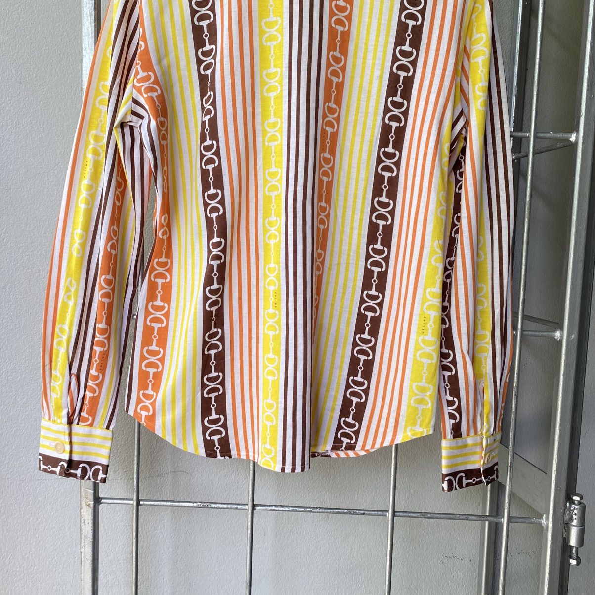 Celine CELINE etro Chain Stripe Button-Up Shirt Size XS / US 0-2 / IT 36-38 - 12 Thumbnail