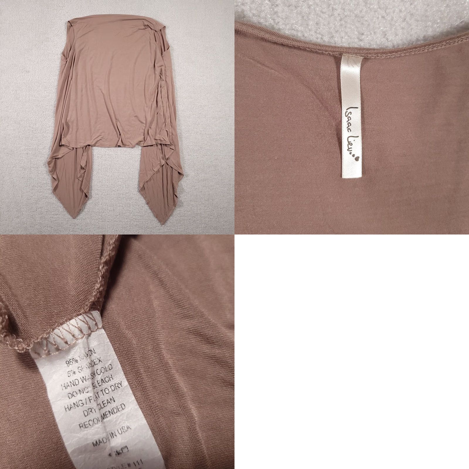 Vintage VINTAGE Isaac Liev Lightweight Cardigan Duster Womens XL Beige Sleeveless Made in USA Cardigan Vest USA Autumn Spring Summer Winter Size XL / US 12-14 / IT 48-50 - 8 Thumbnail