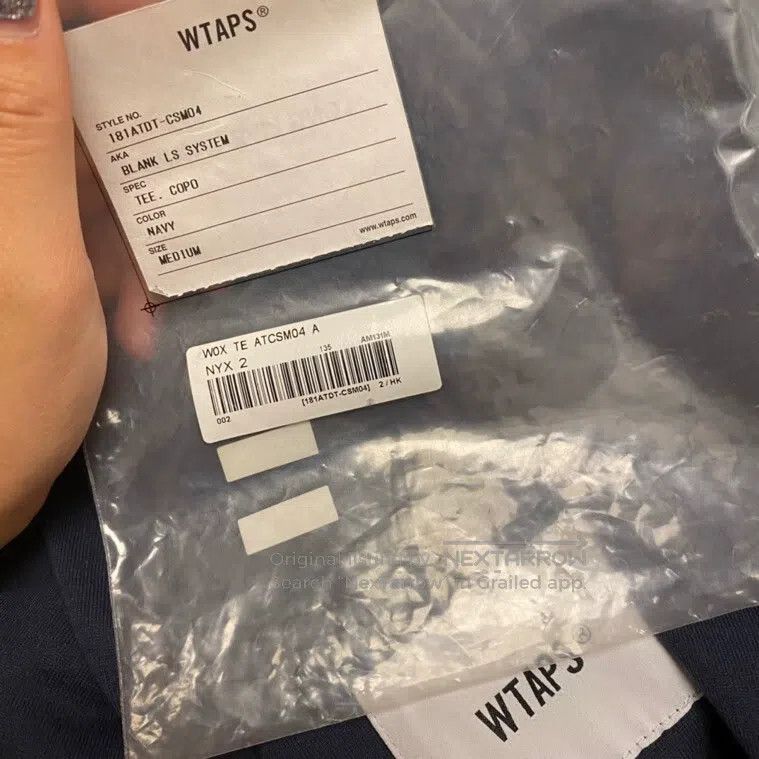 Wtaps Wtaps Embroidered logo long-sleeve T-shirt in dark blue Size US M / EU 48-50 / 2 - 5 Thumbnail