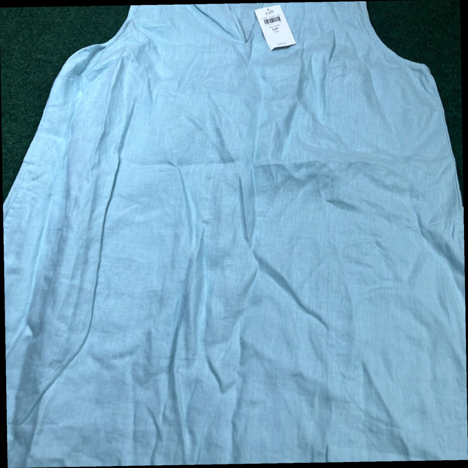 Vintage J. Jill Dress Womens MP Medium Petite 100% Love Linen Aquatint New W Tags Size M / US 6-8 / IT 42-44 - 2 Thumbnail