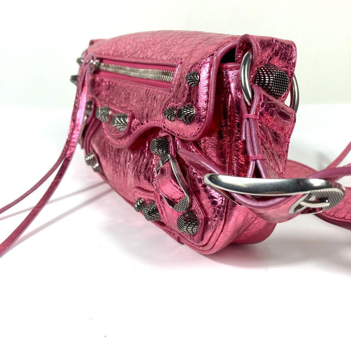 Balenciaga Balenciaga XSmall Le Cagole Metallic Leather Shoulder Bag Size ONE SIZE - 6 Thumbnail